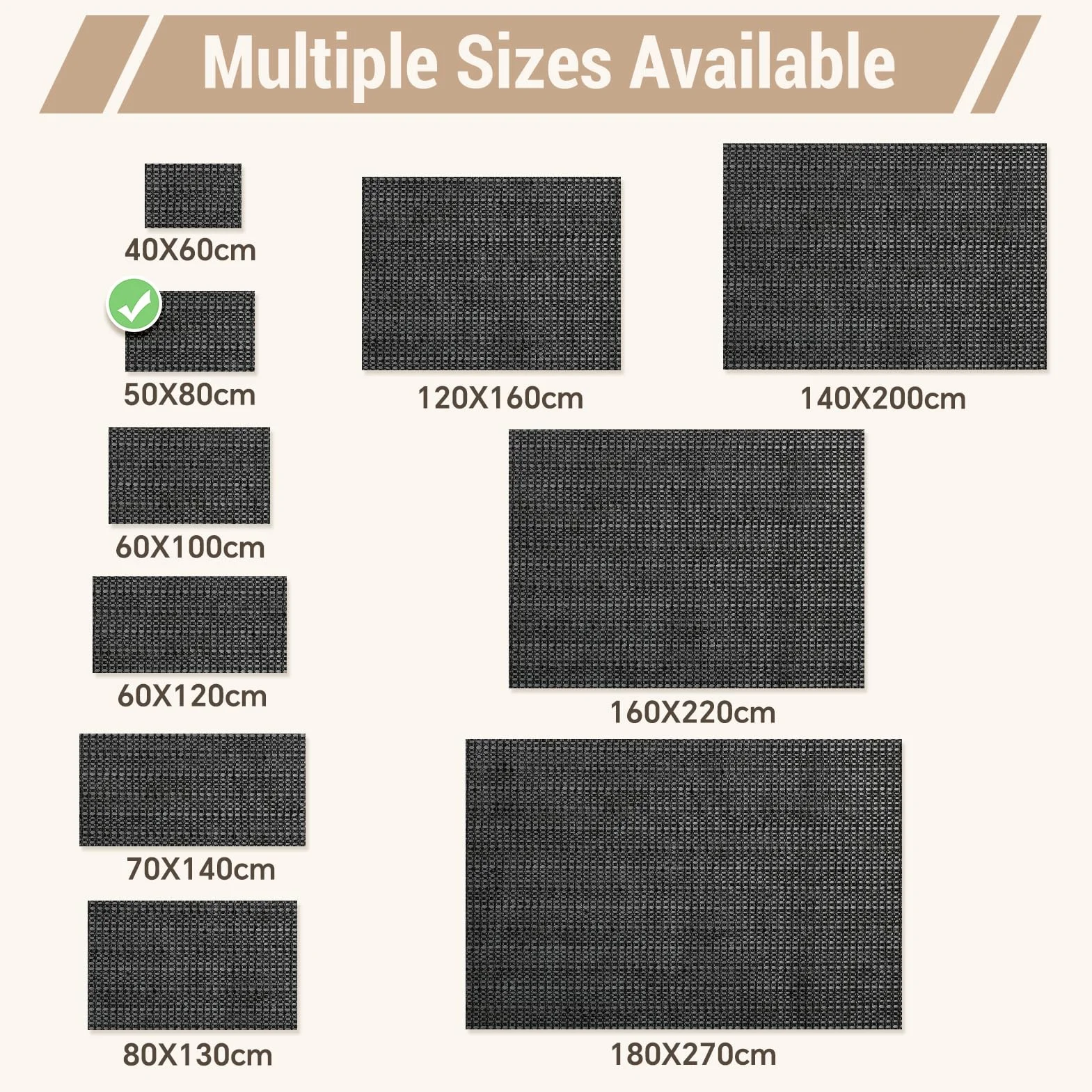 Podkładka antypoślizgowa 50 x 80 cm PVC antypoślizgowa mata do przycinania antypoślizgowa mata do parkietu, szuflad, półek, tac, kuchni, biura, samochodu (czarny)