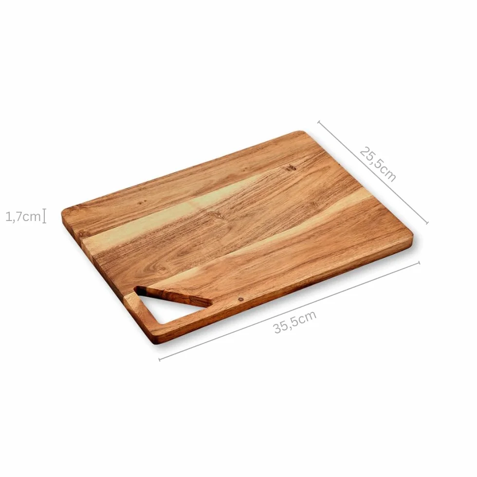 KESPER | deska do krojenia, materiał: drewno akacjowe, wymiary: 35,5 x 25,5 x 1,5 cm, kolor: brązowy | 29141