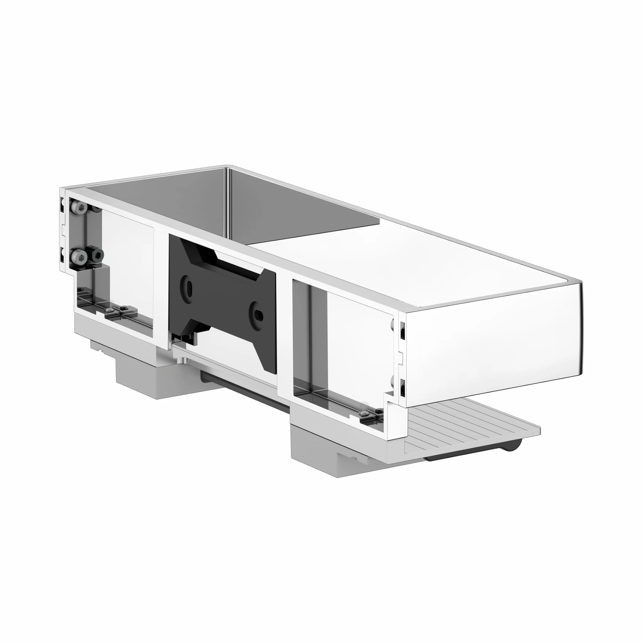 KEUCO EDITION 11 Koszyk prysznicowy 30 cm, ze ściągaczem prysznicowym, aluminium anodowane i chromowane, Made in Germany, zdejmowany, ze śrubami i kołkami, Półka prysznicowa z wycieraczką do wiercenia