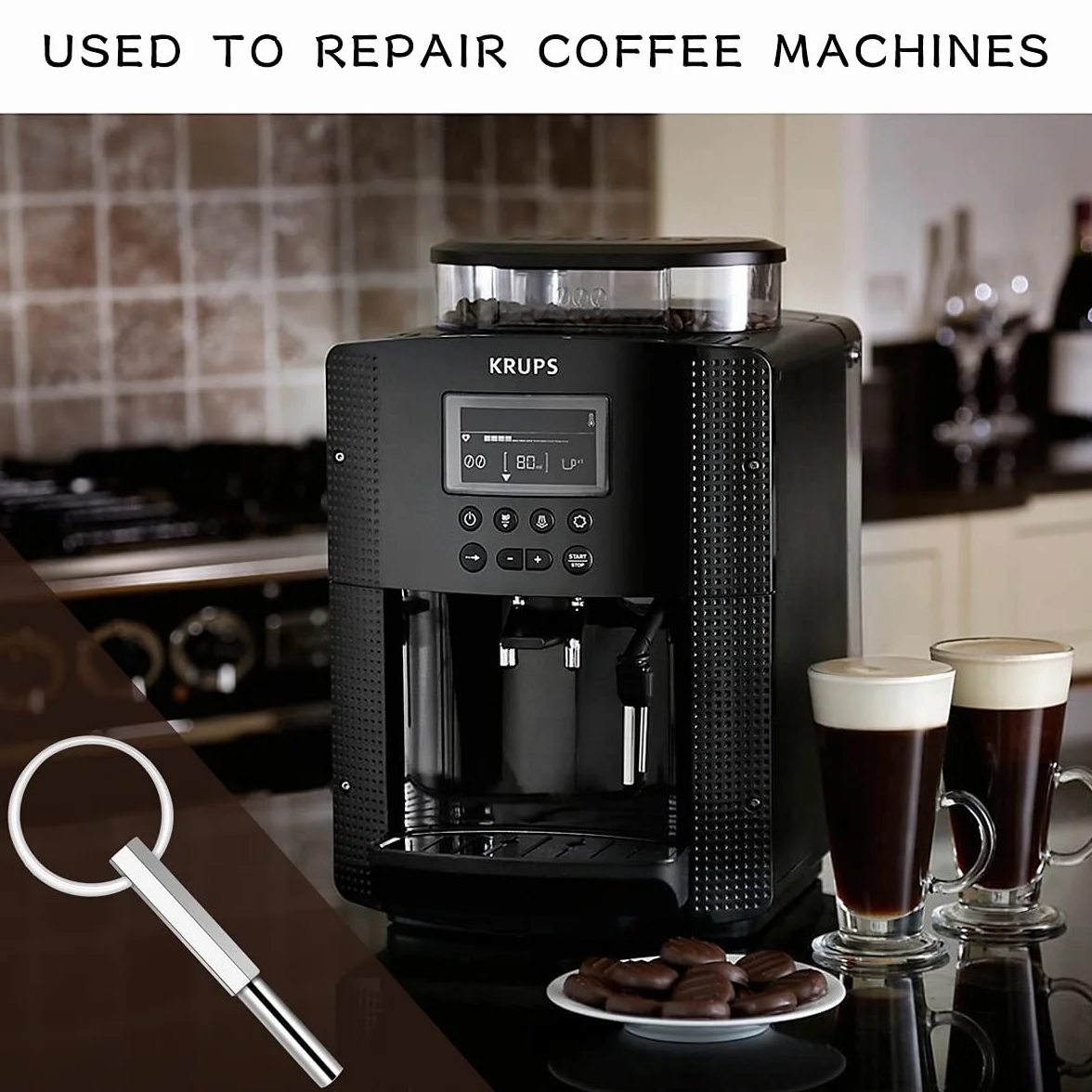Owalny klucz do naprawy, narzędzie do demontażu z owalnym pierścieniem kompatybilne z ekspresem do kawy Nespresso Krups/De Longhi/Jura/AEG