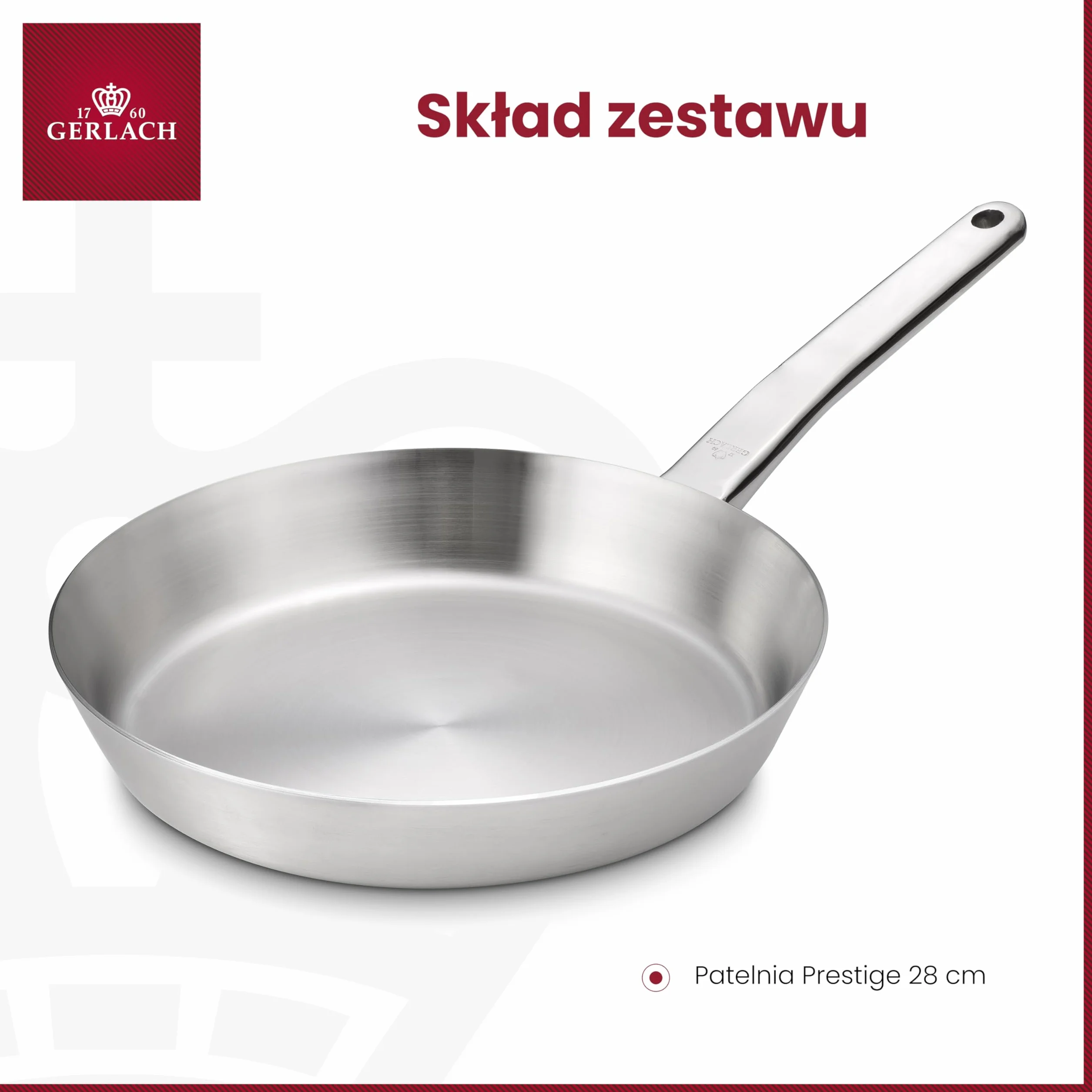 Gerlach Nk318 Patelnia ,Stal ,28 Cm