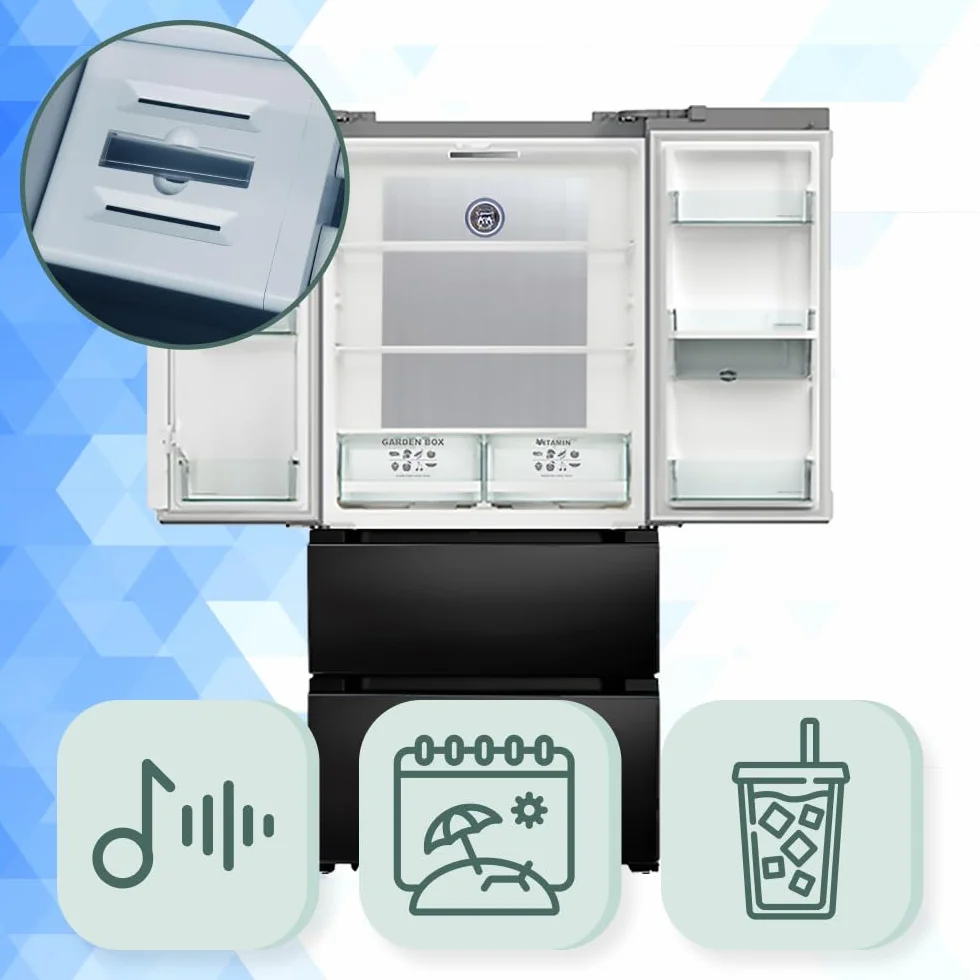 Kaiser Lodówka Side-by-Side KS 80420 RS czarna + IceBox | lodówko-zamrażarka | efekt Anti-Touch | No Frost | Cloud Fresh | dozownik wody | IceMaker | VitaminPLUS | Super Frost | 506 l