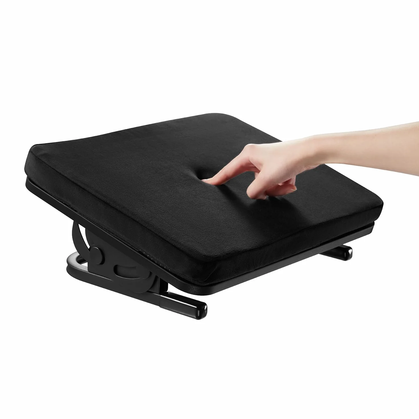 Maclean MC-460 Podnóżek Ergonomiczny, Podstawka pod Nogi, Płynnie Regulowany Kąt Nachylenia, Zdejmowalna Poduszka