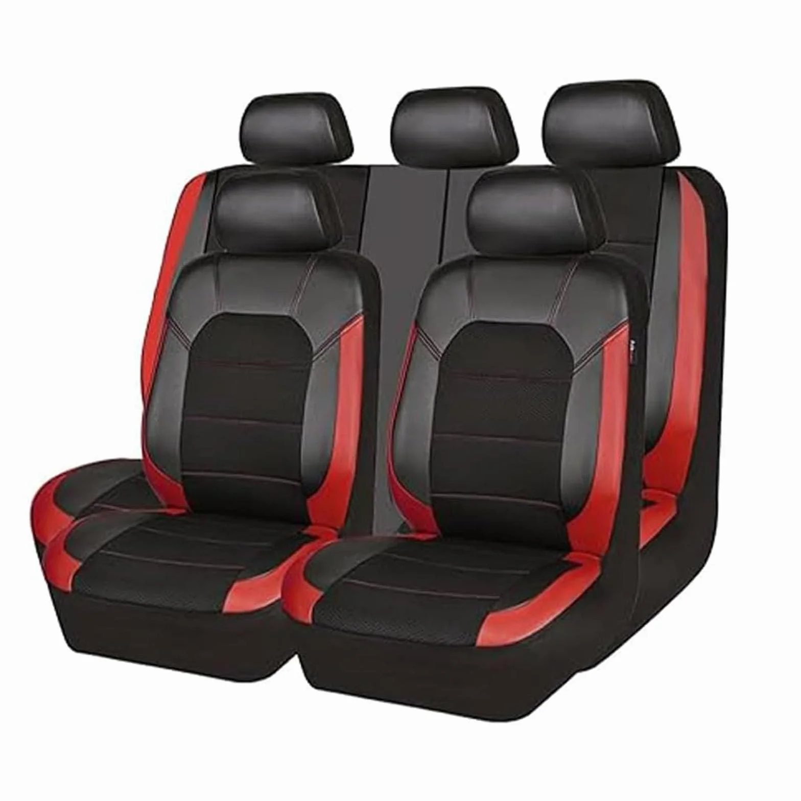 Pokrowiec na fotel samochodowy do Hyundai Bayon/Bayon Hybrid Crossover SUV 2021-2026, przednie tylne siedzenie pokrowiec oddychający wnętrze akcesorium, C/czarna czerwona