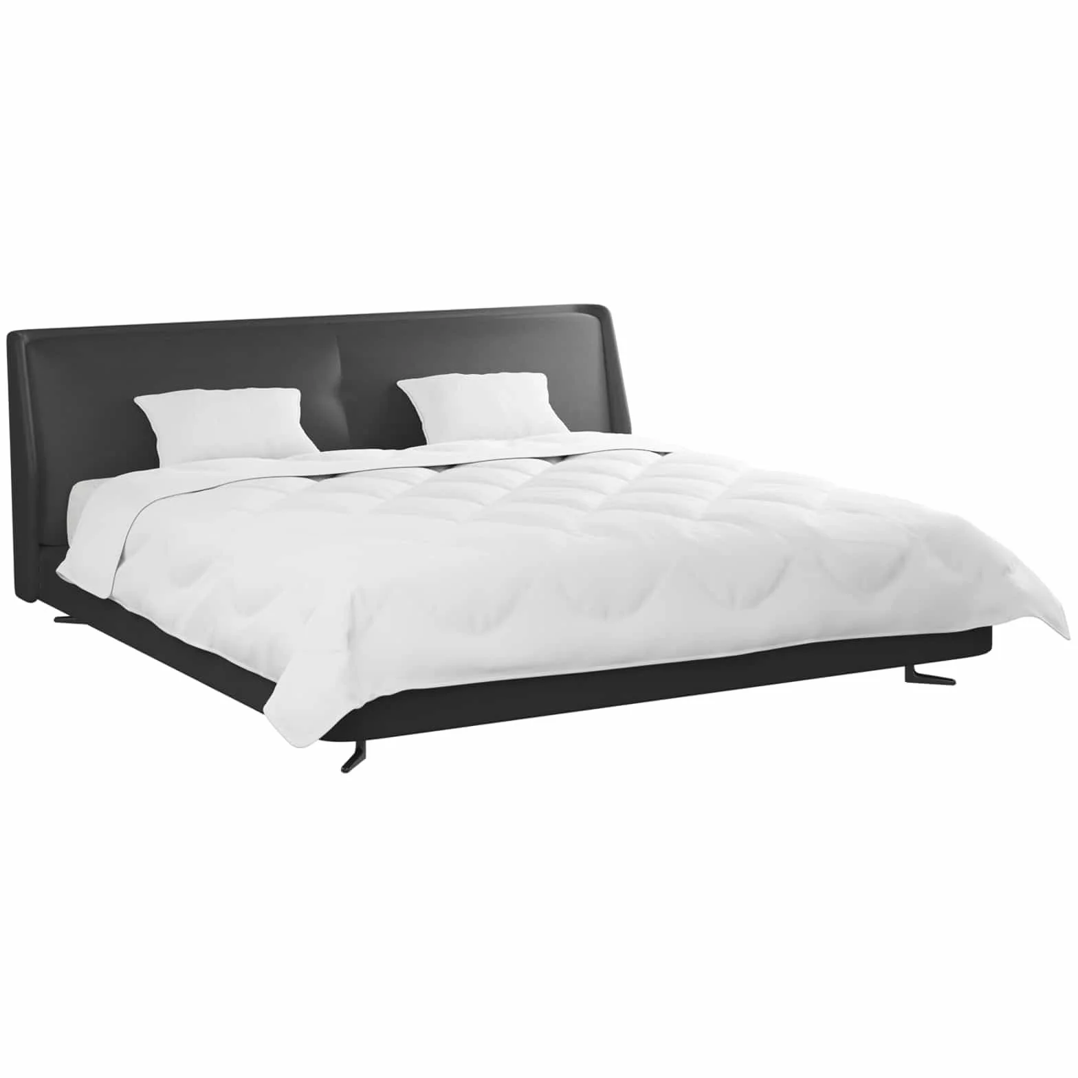3-częściowy zestaw kołder biały 240 x 220 cm mikrofibra puchowe gęsi | Pikowana konstrukcja pudełkowa, ciepła i lekka, można prać w pralce, w zestawie 2 poduszki