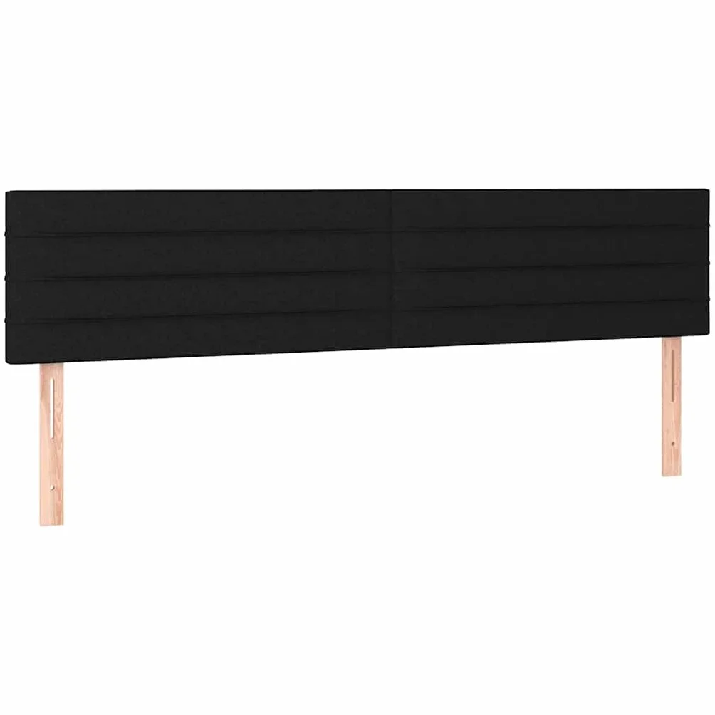 tkanina LED regulowany zagłówek kontynentalne 180x200cm czarny | Łóżko kontynentalne 180x200 z materacem sprężynowym LED, czarna tkanina z regulowanym zagłówkiem do sypialni