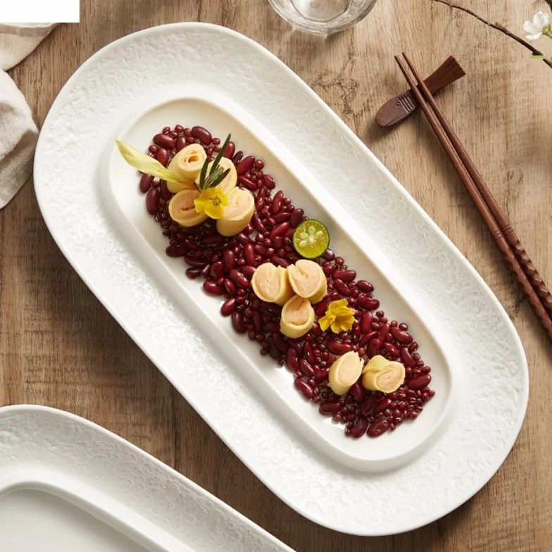 Talerz obiadowy Talerze kuchenne Naczynia Ceramiczne Sashimi Talerze sushi Makarony Talerze do steków Naczynia do gotowania Kreatywne Restauracja Owalne Naczynia stołowe Przekąski Desery Naczynia Tal