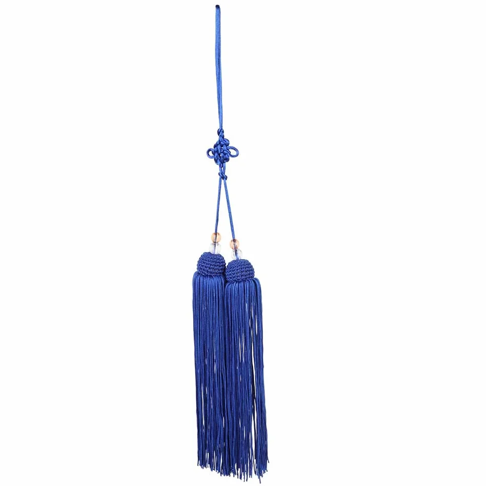 Zerodis Taiji Sword Tassel Kung Fu Akcesorium Krótki Styl Silk Materiał z 2 Kolorami do ćwiczeń Taiji i Dekoracji Brelingu (Królewski niebieski sztylet)