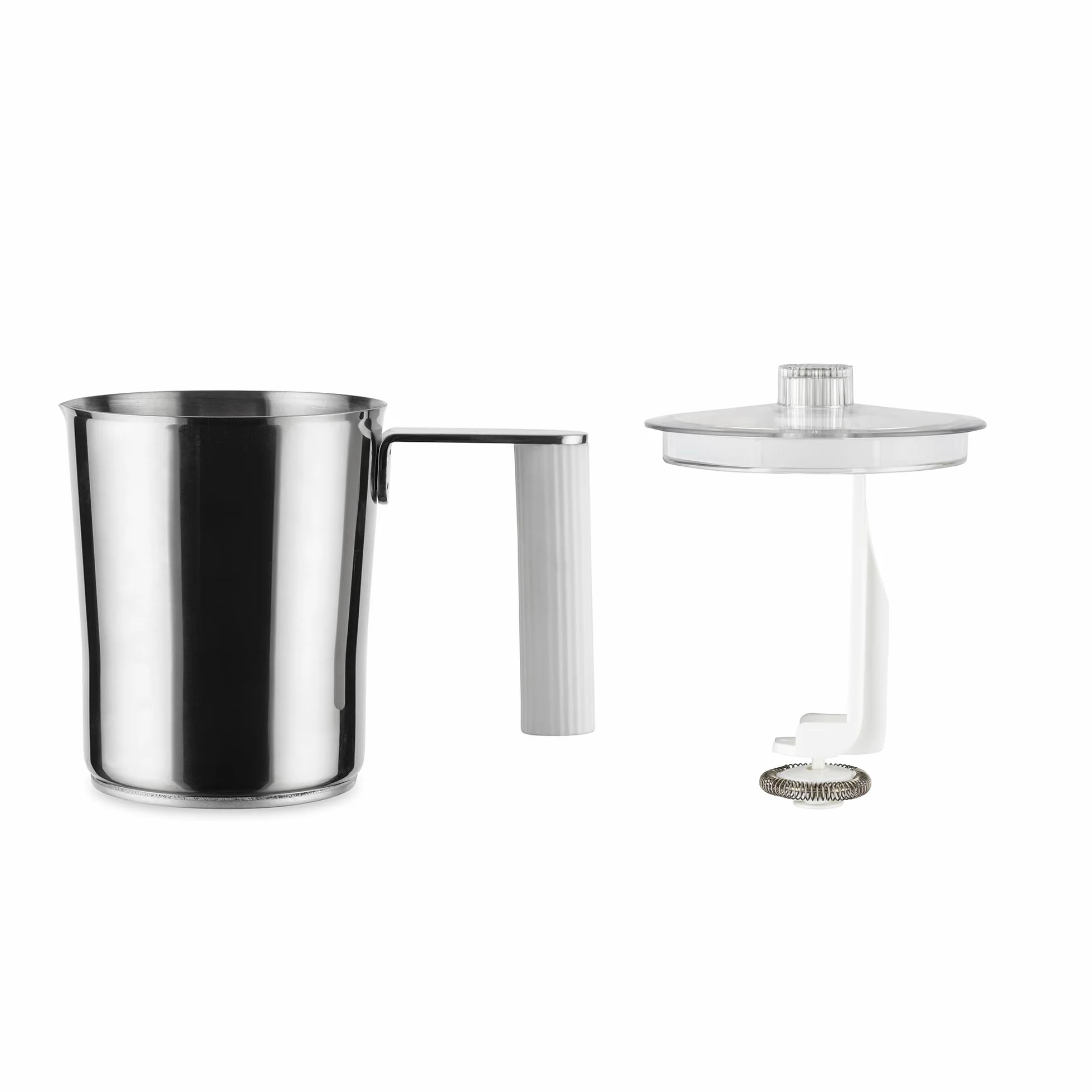 Alessi Plissé MDL13 W wielofunkcyjny spieniacz do mleka indukcyjnego, z żywicy termoplastycznej, dzbanek ze stali nierdzewnej 18/10, wtyczka europejska 600 W, 35 cl, biały