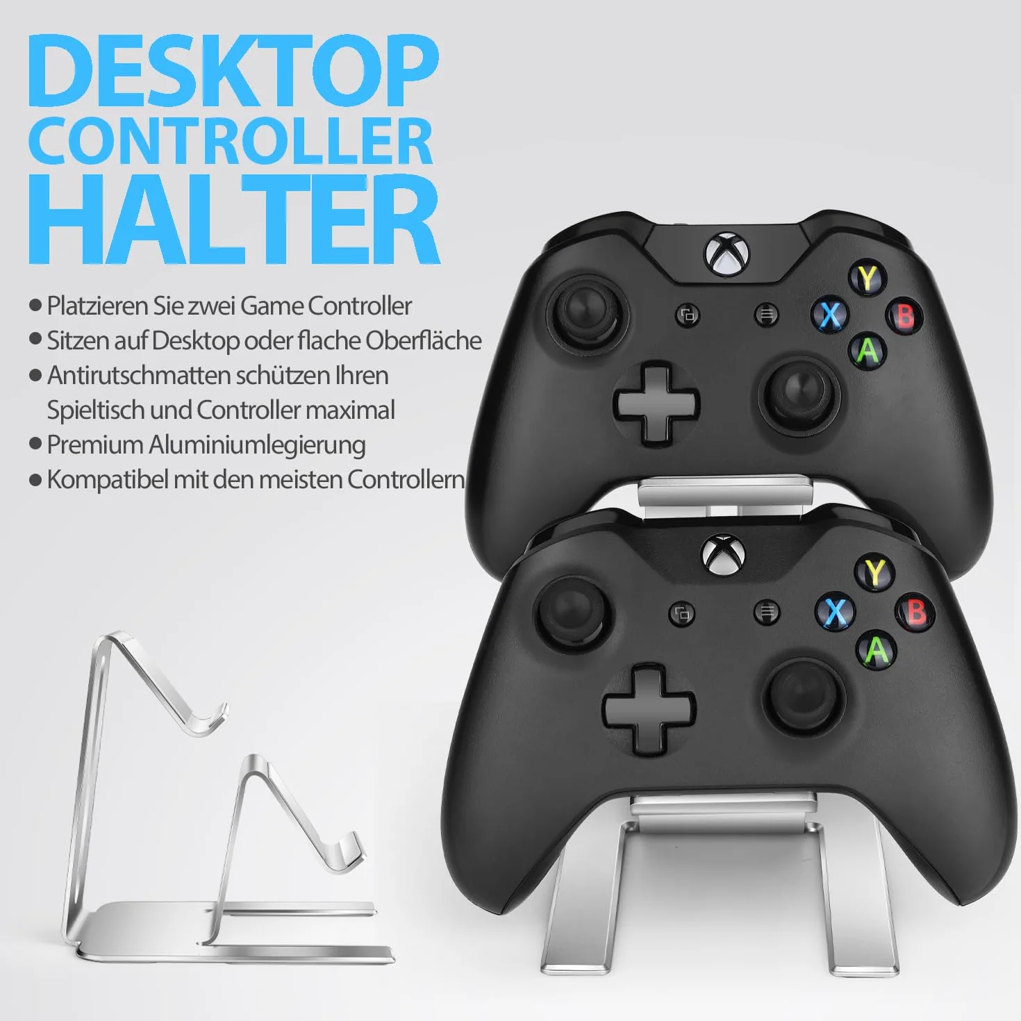 Uchwyt na kontroler gier, uniwersalny uchwyt na kontroler, aluminiowy stojak na kontroler do PS5, PS4, Xbox One, Xbox Series X S, Switch Pro akcesoria gamingowe