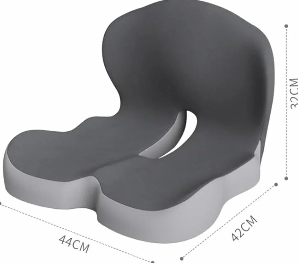 Ergonomiczna poduszka do siedzenia z pianki z pamięcią kształtu na fotel samochodowy i biurowy, poduszka podtrzymująca plecy dla łagodzenia bólu kości ogonowej, wygodna i wspierająca konstrukcja