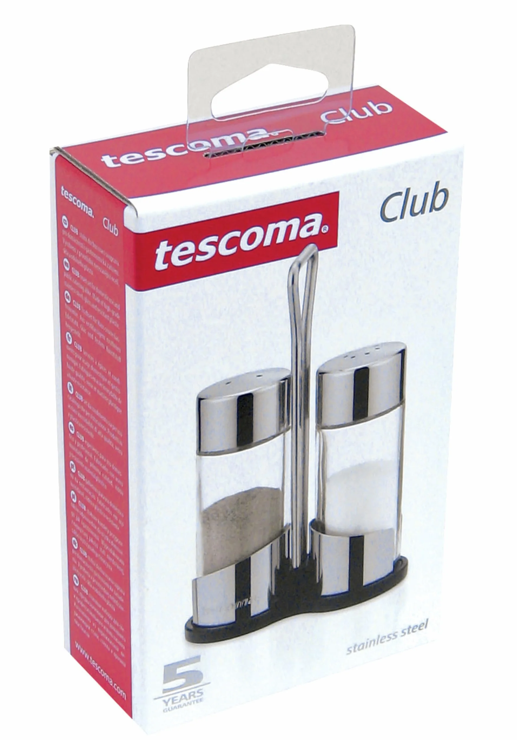 Tescoma T650320 Zestaw Solniczka i Pieprzniczka, Srebrny/Czarny