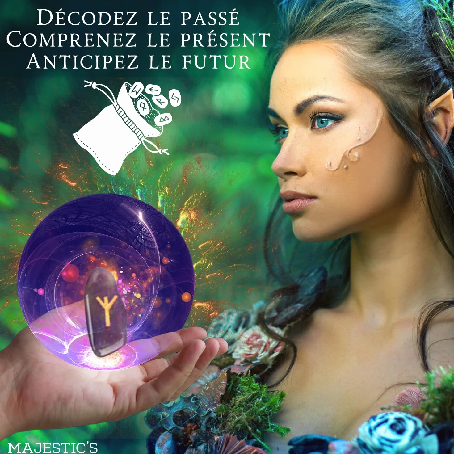 Majestic's Runes różowy kwarc
