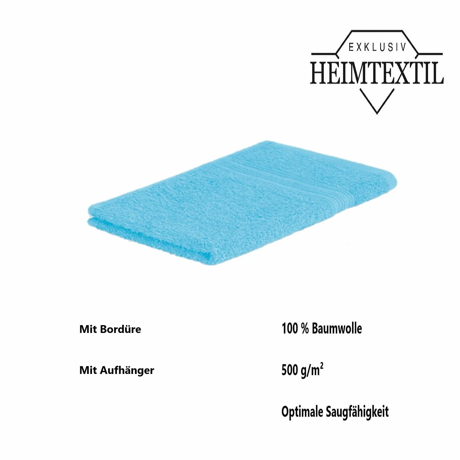 EXKLUSIV HEIMTEXTIL Seria ręczników w zestawie z kokardką marka ręczniki dla gości zestaw 4 szt. 30 x 50 cm turkusowy