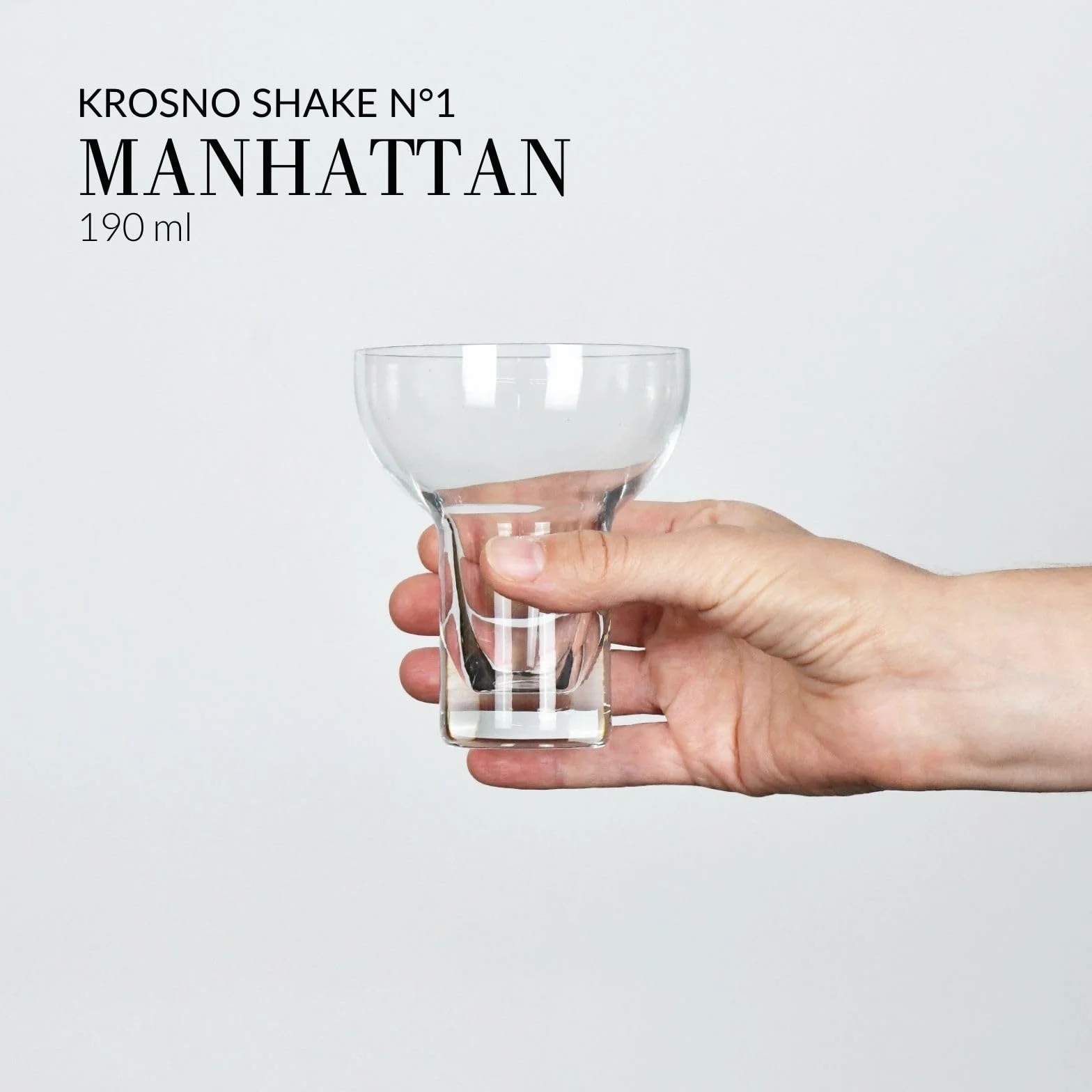 KROSNO Kieliszki Koktajlowe | Zestaw 3 szklanek | 190, 150, 200ml | Kolekcja Shake | Margarita i Martini | Szkło Crystalline | Idealne do restauracji i na przyjęcia w domu | Możliwość mycia w zmywarce