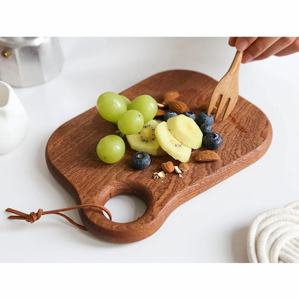 Deska do krojenia Premium Choing Board Dwustronna deska do krojenia drewniana deska do krojenia z uchwytami deska do krojenia do mięsa, ryb, warzyw, serów deska do krojenia dla, Ebony L