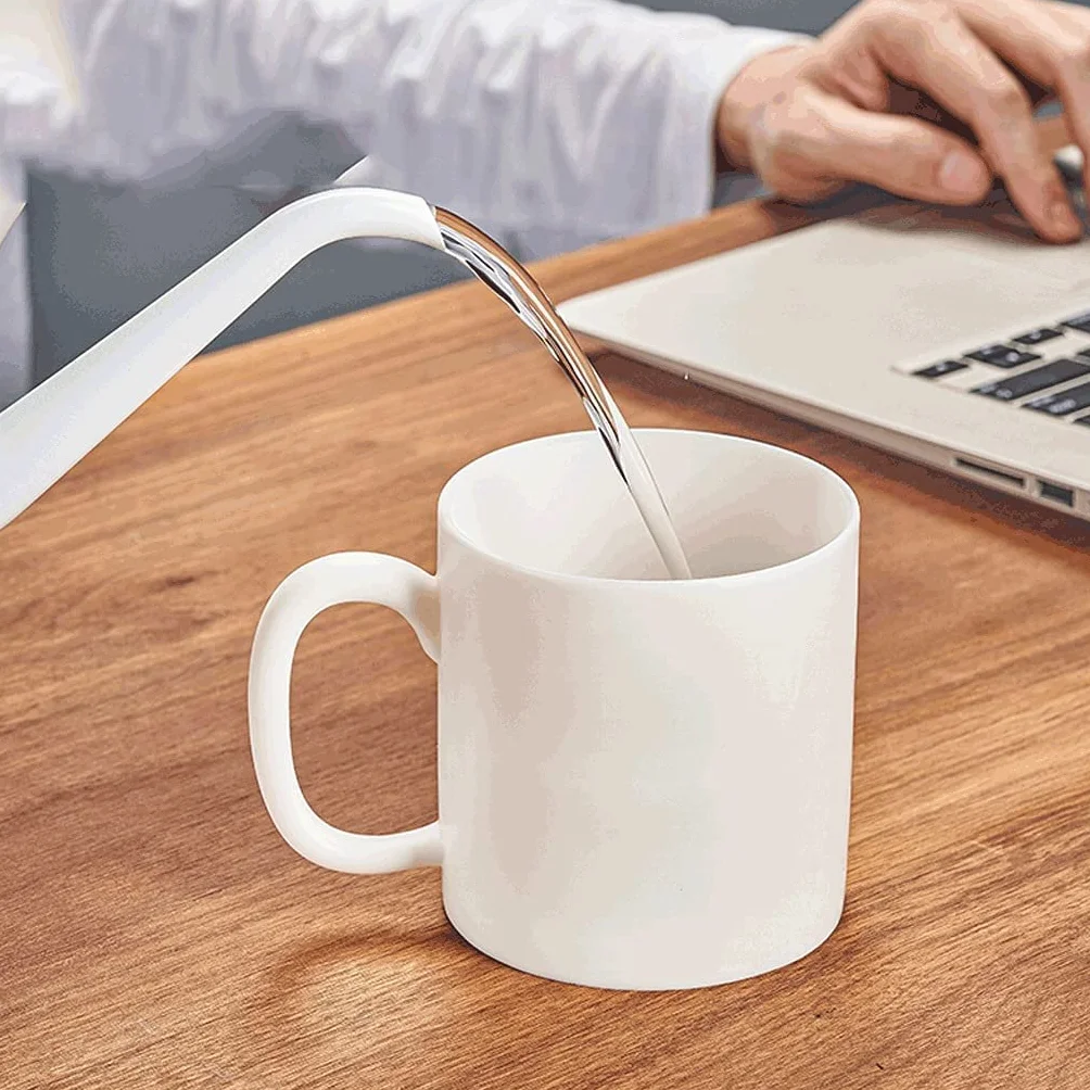 Kubek do kawy premium 400 ml, ceramiczny kubek do herbaty, wielokrotnego użytku biały prosty kubek do kawy, owca tłuszcz jadeit porcelanowy duży kubek do picia wielokrotnego użytku