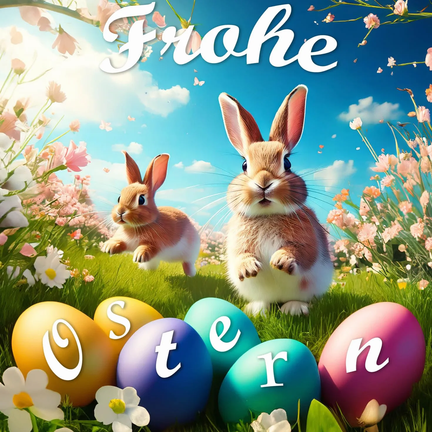 com-four® metalowe zajace wielkanocne z podstawa z drewna mango, eleganckie figurki stojace na wiosne (1x Królik/Hustawka)