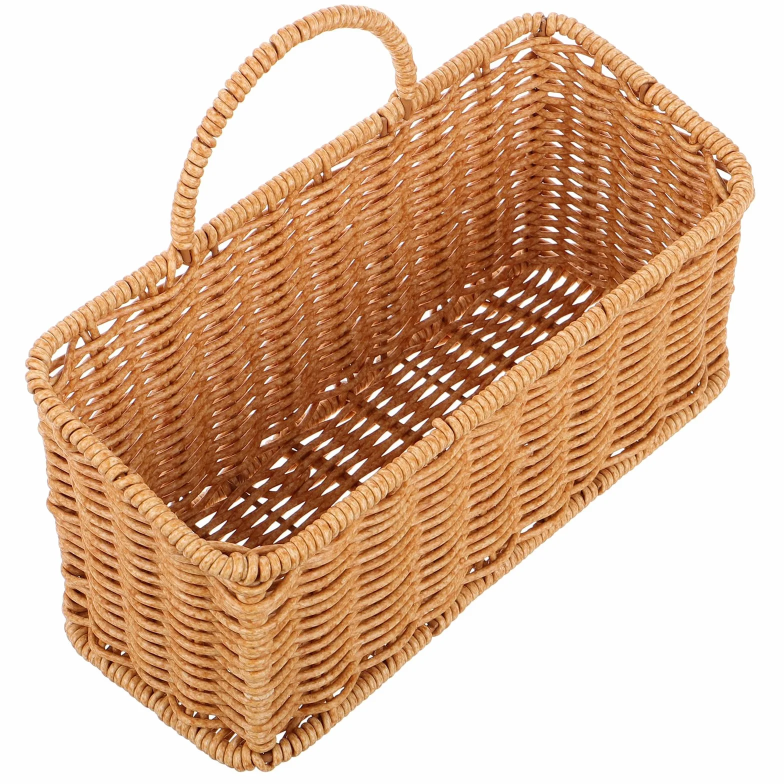 Rattanowy Wiszący Kosz Ścienny z Uchwytem Lekki i Kompaktowy Koszyk Do Przechowywania Owoców Warzyw Cebuli i Czosnku Mocowany Ścianie Do Kuchni Stylu Boho