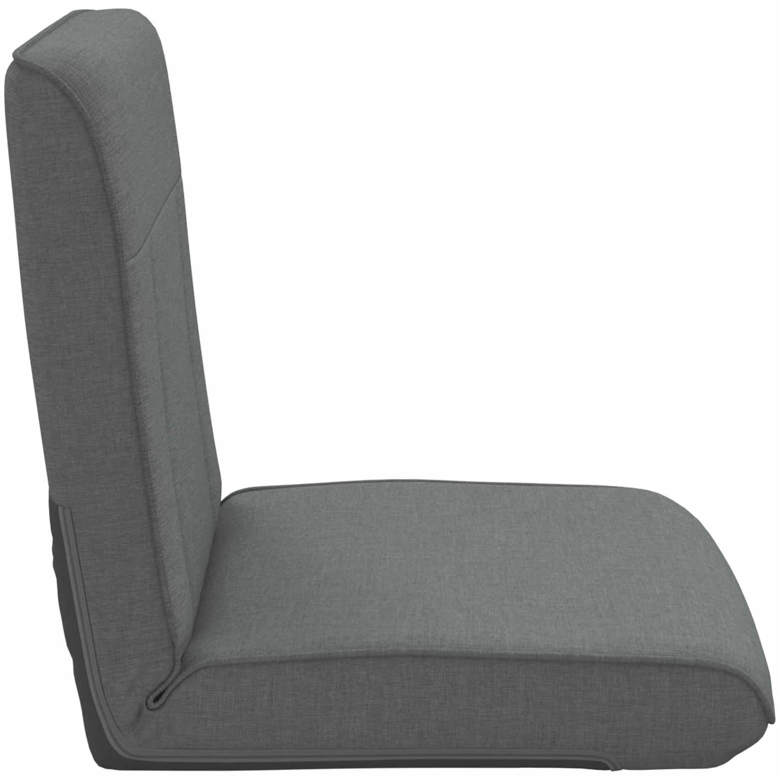 Krzesło podłogowe, ciemnoszare, materiałowe, 50 x 73 x 60 cm, składane, regulowane, z wyściełanym oparciem, ergonomiczne, do salonu, gier, jogi, czytania i biura