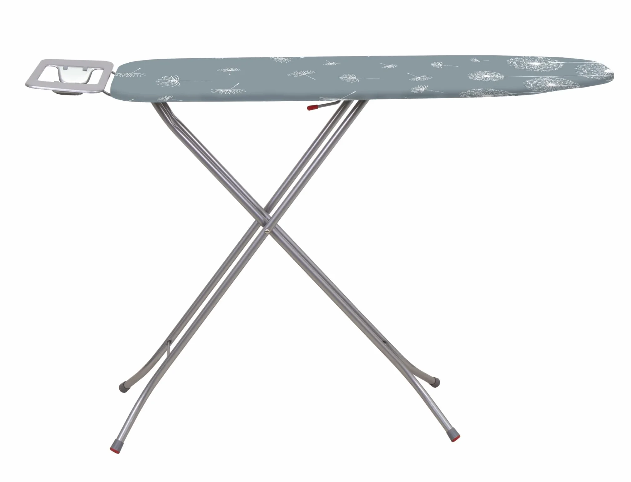 Składana deska do prasowania Basic, 114 x 34 cm, z metalową siatką, podkładką z pianki 5 mm i półką na żelazko, antypoślizgowe nóżki