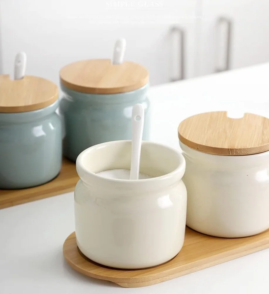CMBSSTFC Słoiki na przyprawy, pojemnik na sól do kuchni, garnki Zestaw ceramicznych butelek na przyprawy Nordic Home Słoik na przyprawy Zestaw kombinowany Słoik na sól Słoik na przyprawy Słoiki na