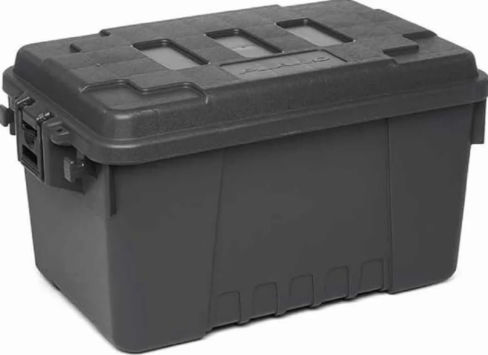 PLANO Sportsman'S Trunk Small 53Ltr, Charcoal, Military-Grade Storage Box With Lid, Heavy Duty, Large, Camping &Amp; Army Storage Trunks, Perfect For Hunting, Paintball, Airsoft Or Home Storage
