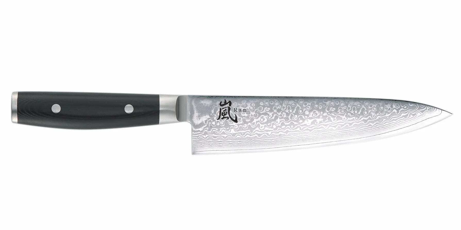 Yaxell Ran 69 - Profesjonalny nóż damasceński, ostrze 20 cm, 69 warstw VG10 - rękojeść z Micarta Canvas