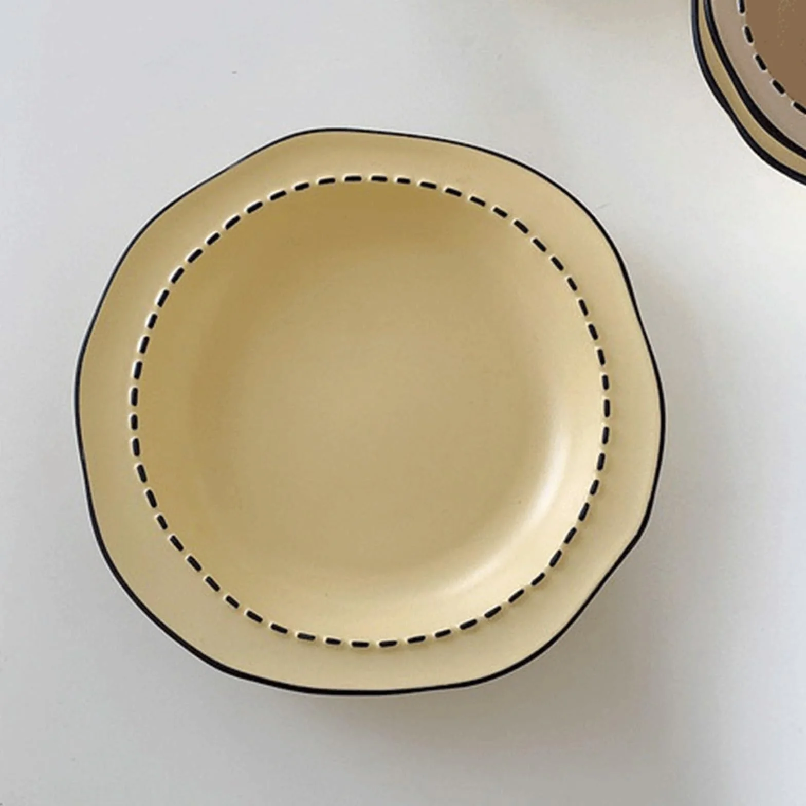 Talerz obiadowy, ceramiczny, zestaw zastawy stołowej, nieregularna miska na ryż, miska na zupę, ceramiczny talerz na warzywa, paski, domowe miski i naczynia do kuchni, restauracji