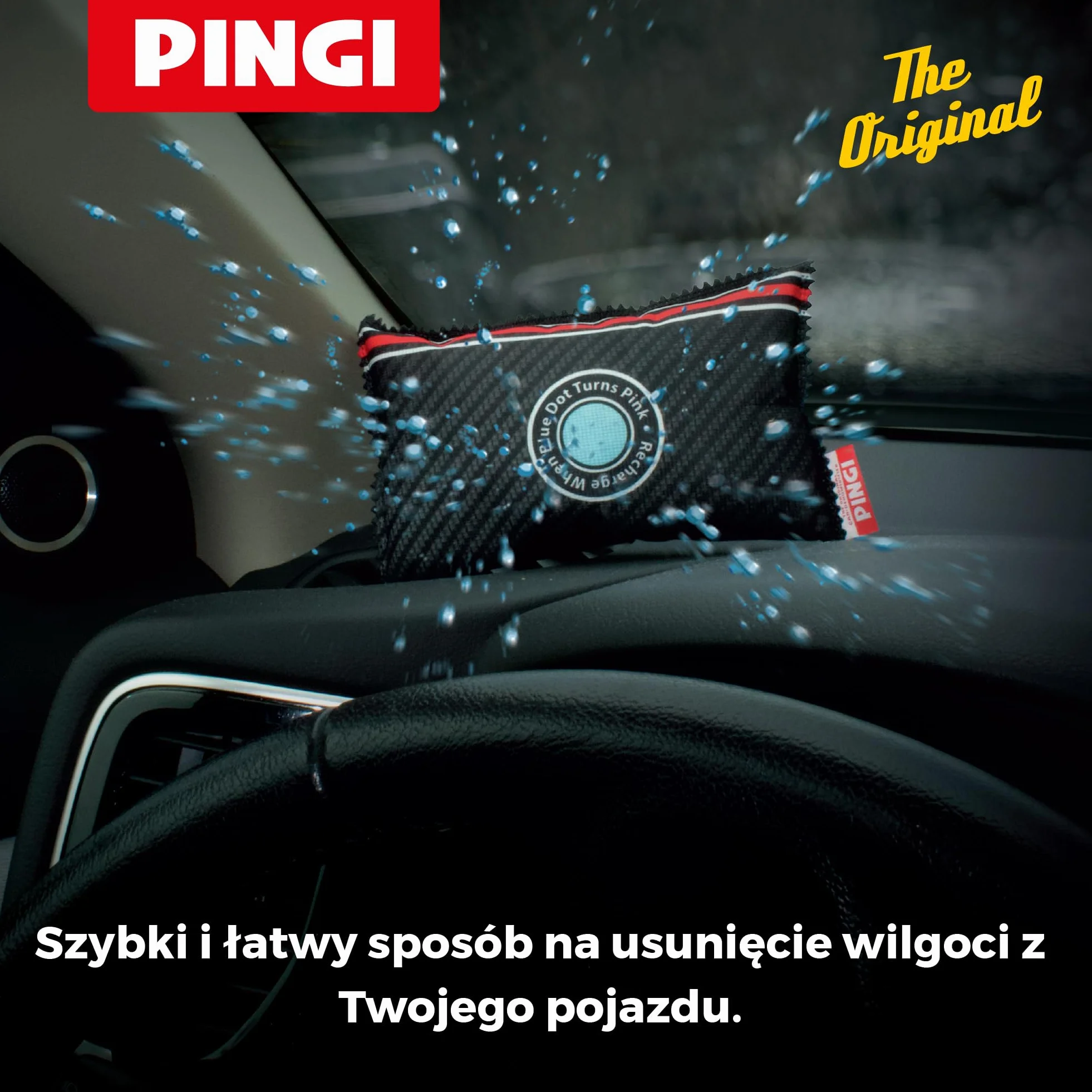 PINGI Osuszacze Powietrza Do Samochodów 300g | Absorbuje Wilgoć, Wilgotność i Kondensację na Szybach i Wnętrzu Samochodu | 100% Szczelny | Wielokrotnego Użycia | Osuszacz Deski Rozdzielcze