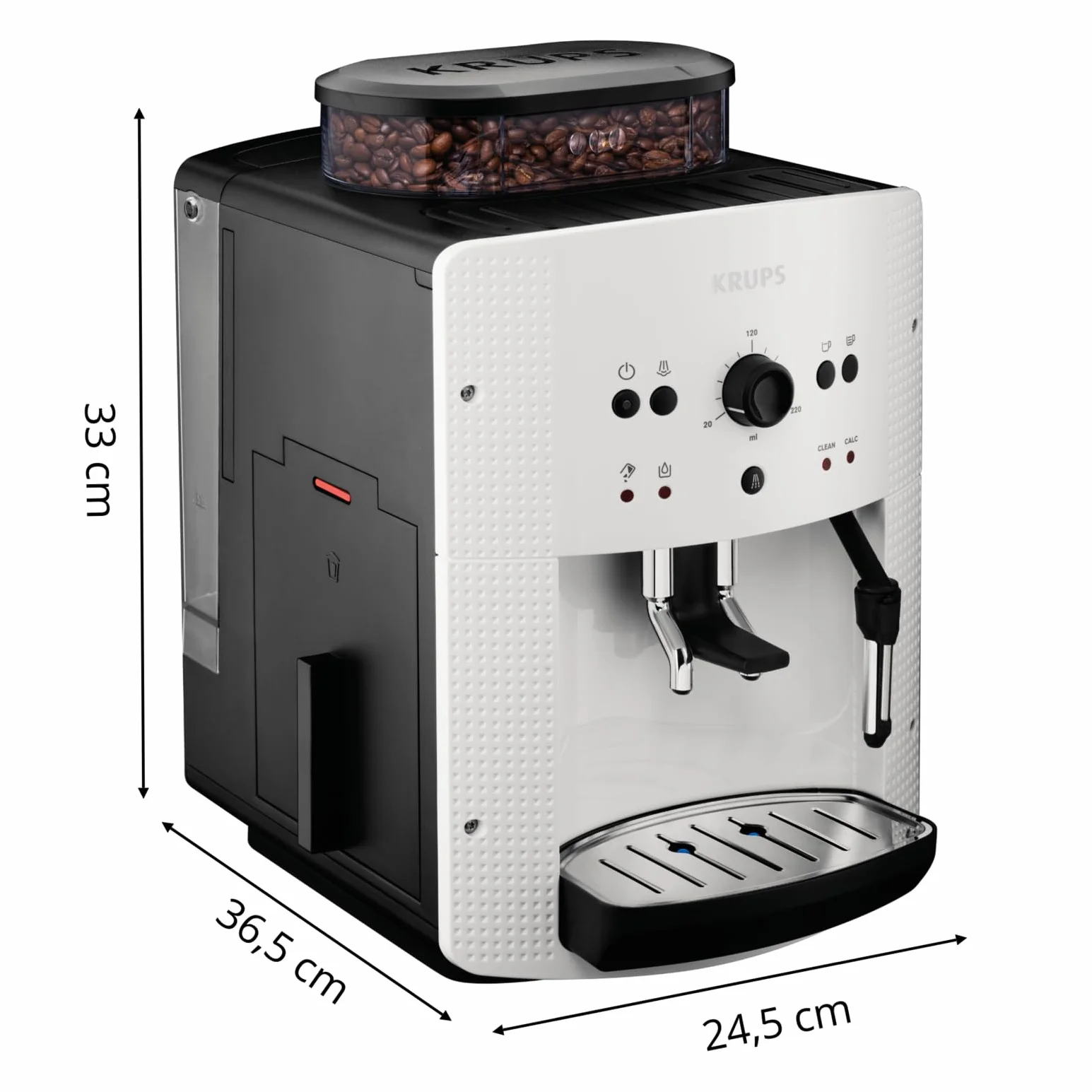 Krups Arabica Picto Ea8105 Ekspres do Kawy, Biały/Czarny, 1450 WW 230 VV