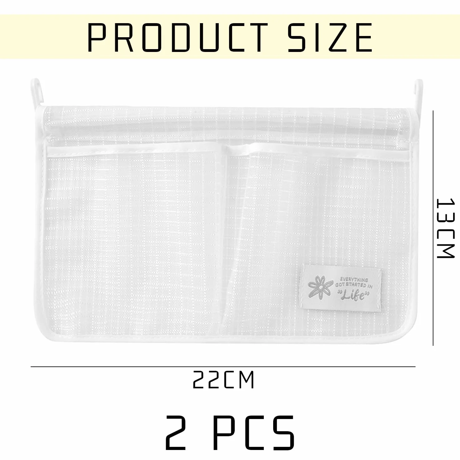 2 x torba z siatki do przechowywania w lodówce, puste torby do przechowywania, wiszące torby do przechowywania w kuchni, wielofunkcyjne torby do przechowywania (biała)