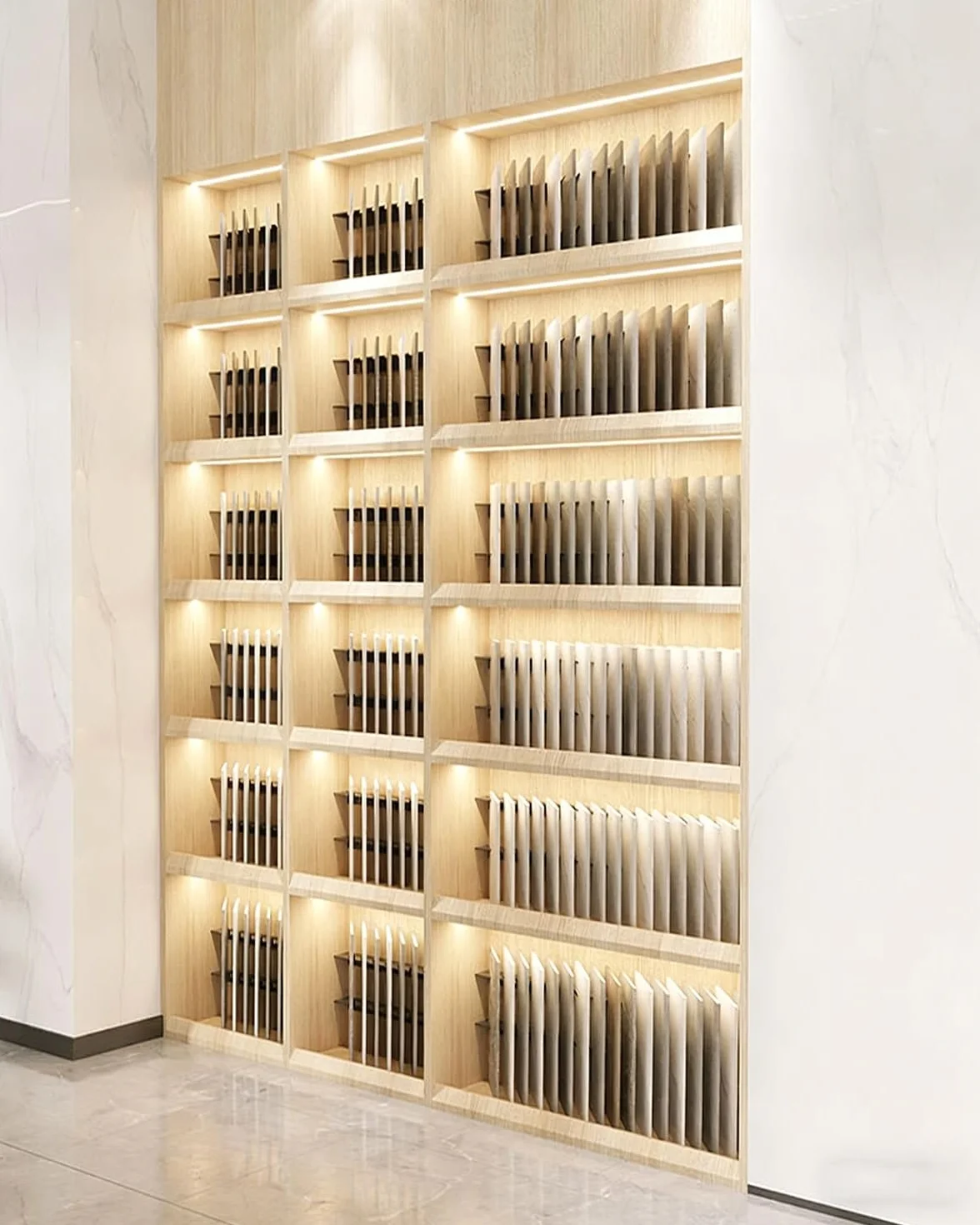 MultiSlot naścienna półka ekspozycyjna do sklepów detalicznych 120 cm czarna szafka drzwi stojak na panele drzwi i materiały budowlane przechowywanie trwały i stylowy design