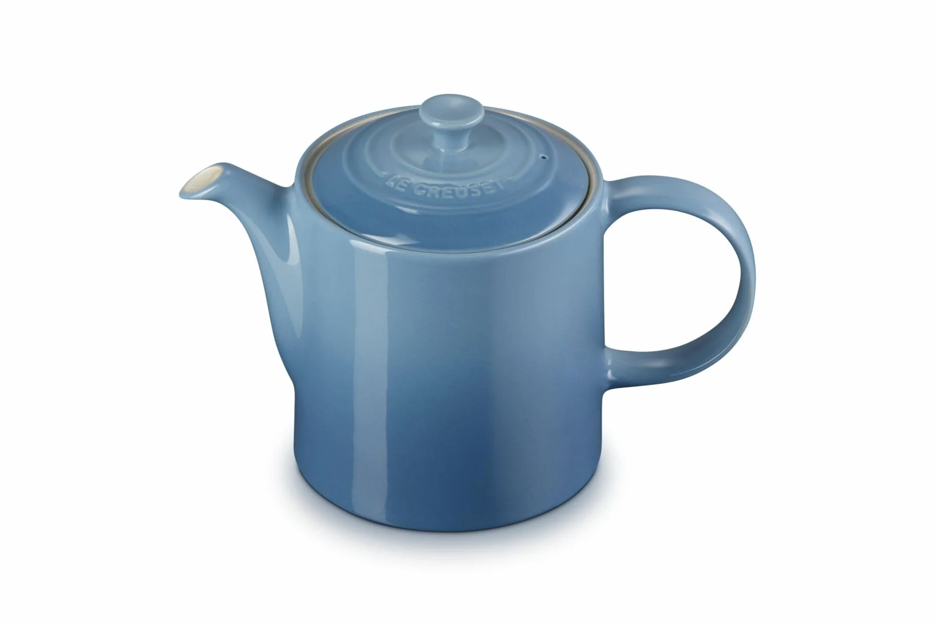 Le Creuset Duży emaliowany imbryk kamionkowy do herbaty, 1,3 litra, na 4 filiżanki, Chambray, 70703134340000