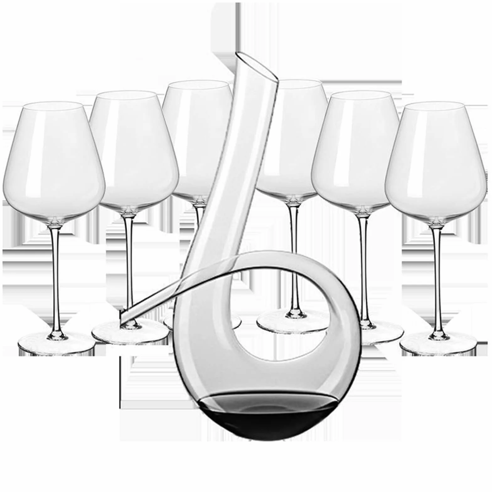 Szklane karafki do wina, kryształowa butelka 1500 ml, zestaw do szampana i brandy, dekoracja domowego baru, odporna na ciepło i wstrząsy