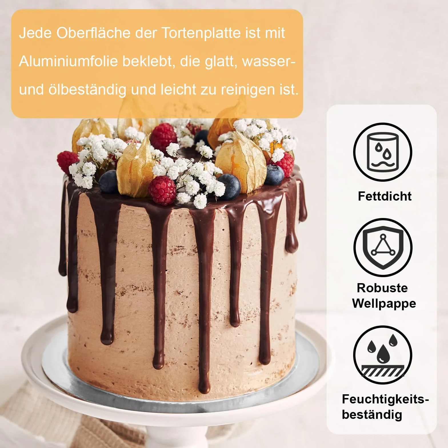 10 sztuk paterek na tort 2 mm, kartonowe podkładki wielokrotnego użytku, powlekane, dwustronne zastosowanie, do transportu ciast i tortów (srebrne i złote)