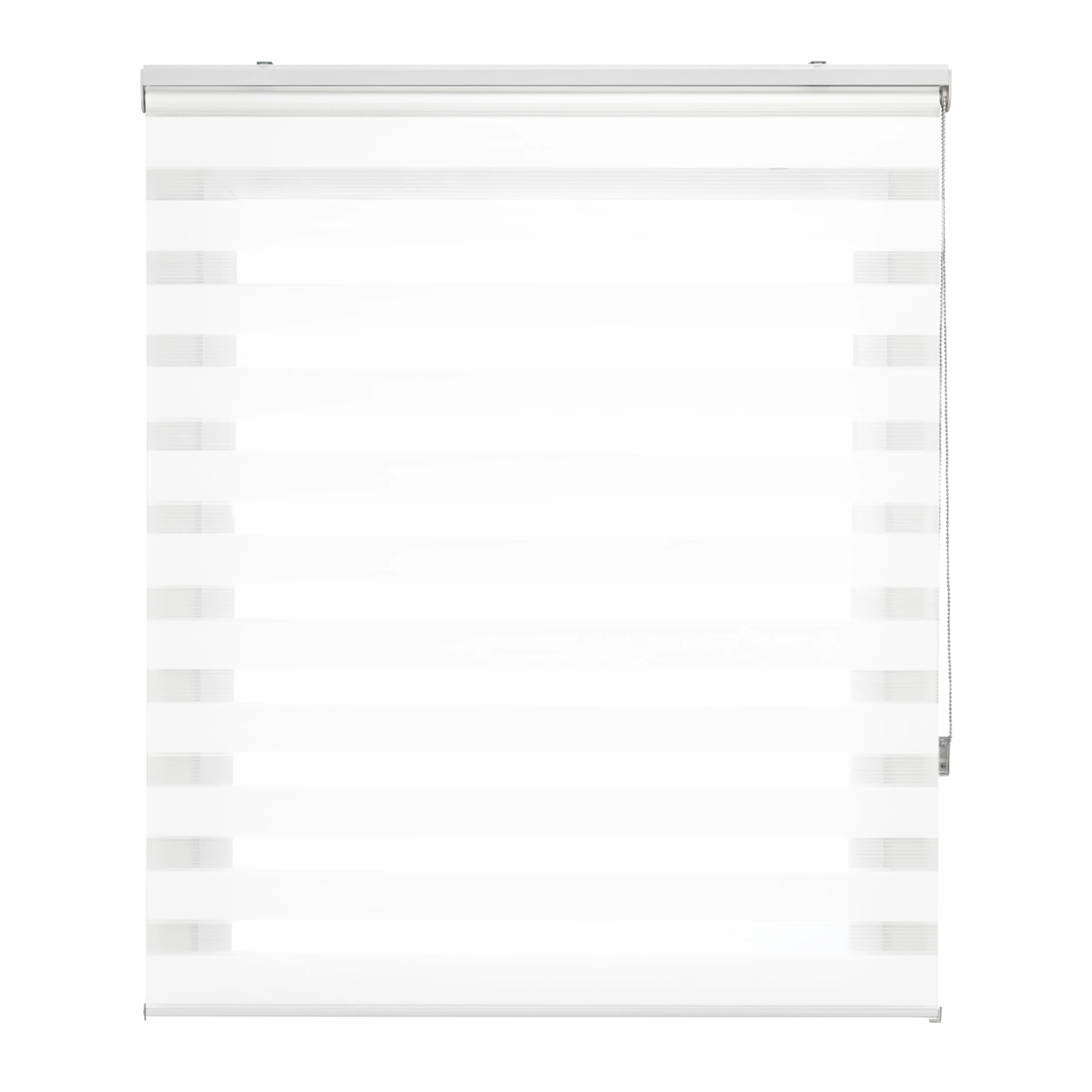 Blindecor Lira Roleta dzień i noc, zasłona wewnętrzna, eleganckie zasłony dzień i noc, 120 x 250 cm, Biały