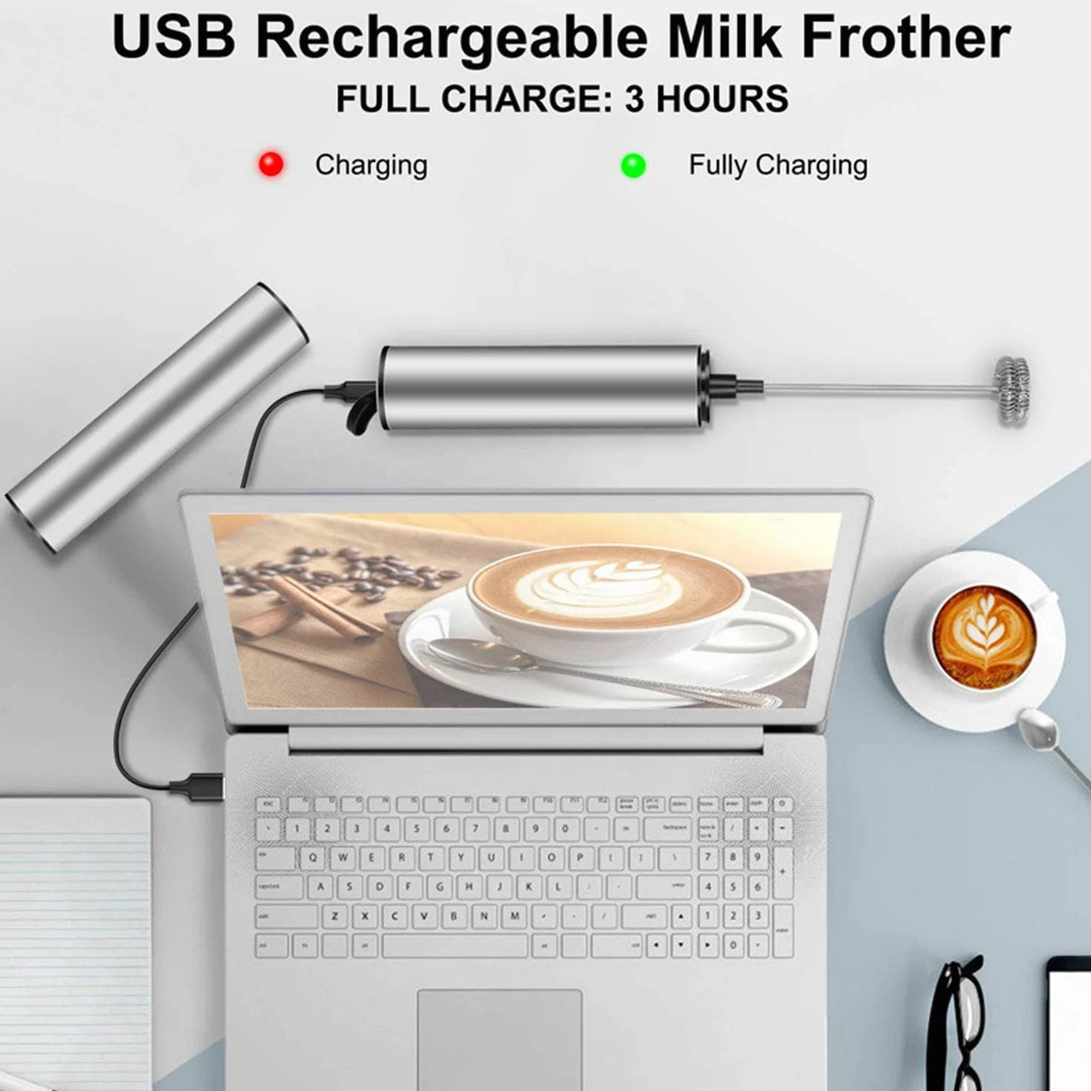 Elektryczna Trzepaczka USB Spieniacz do Mleka do Ubijania Jajek Blender do USB 3 w 1 Mieszarka do Ubijania Jaj Parzonych Trzepaczka do Jajek Spieniacze do Mleka Jajecznego