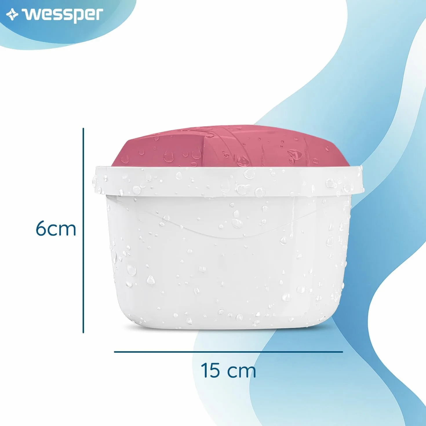 Wessper Magnezowy filtr do dzbanka filtrującego wodę | Zamiennik dla filtra Dafi Unimax Aquaphor A5 BRITA Maxtra+ PHILIPS AWP212/10 | 15 sztuk