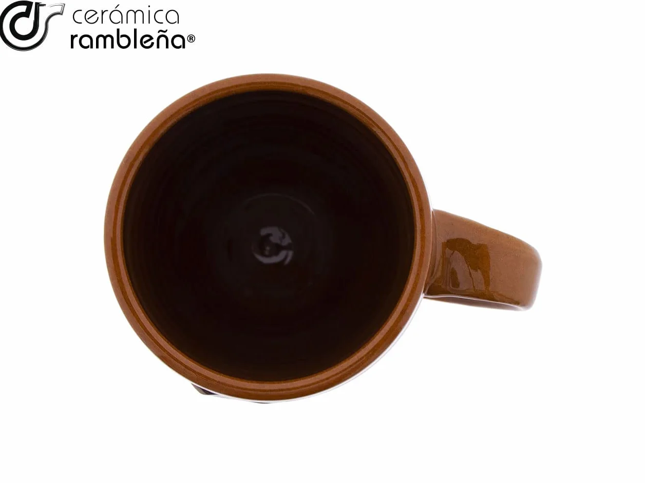 CERAMICZNA RAMBLEÑA | Kubek do piwa | Opakowanie x4 słoik czerwonego błota - Model 06 | Dzbanki piwa w czerwonym błocie | Szklanki do wody | 100% ręcznie robione | 330 ml