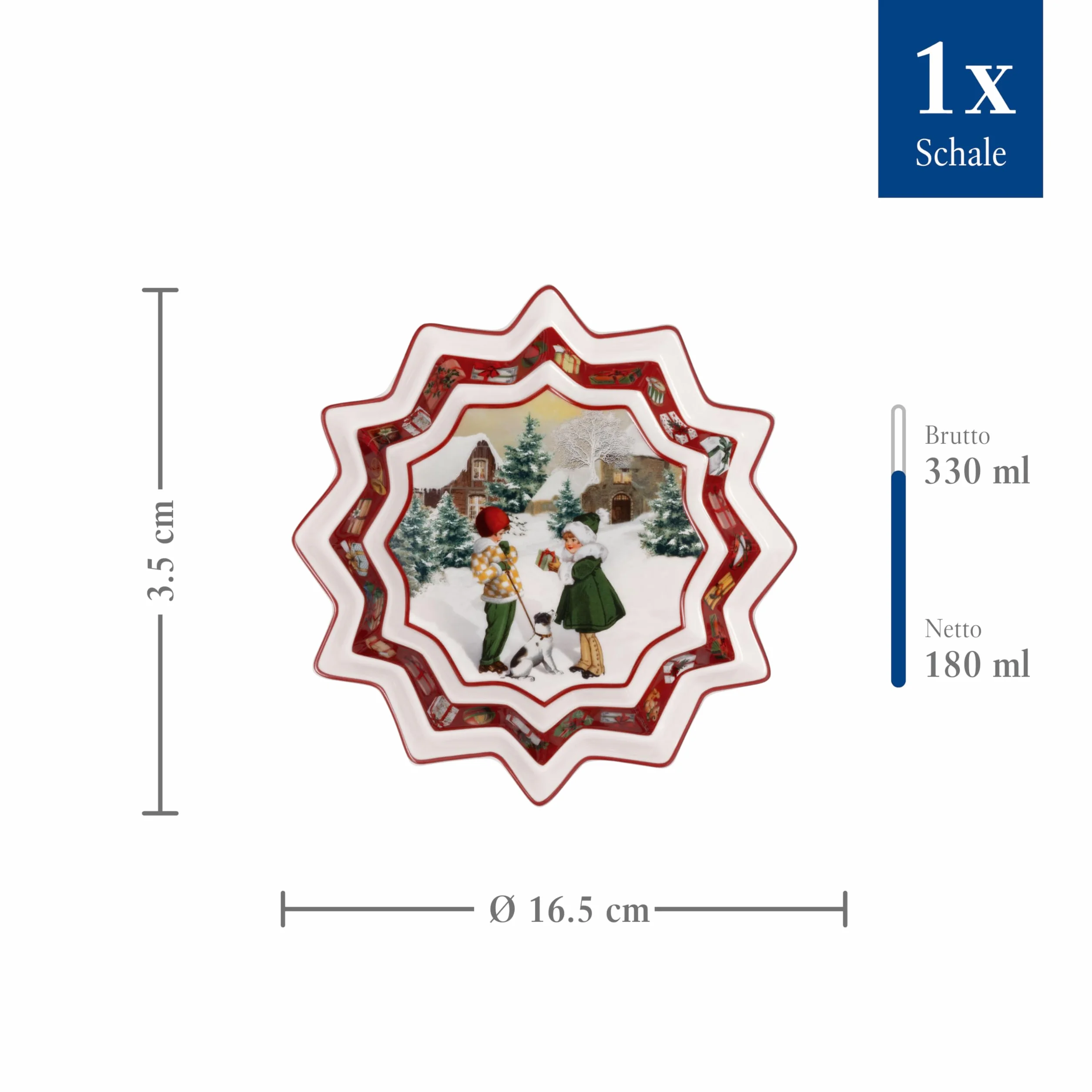 Villeroy & Boch – Toy's Fantasy Mała Porcelanowa Miska Na Boże Narodzenie, Ceramiczna Miska Do Serwowania, Głęboki Talerz Świąteczny