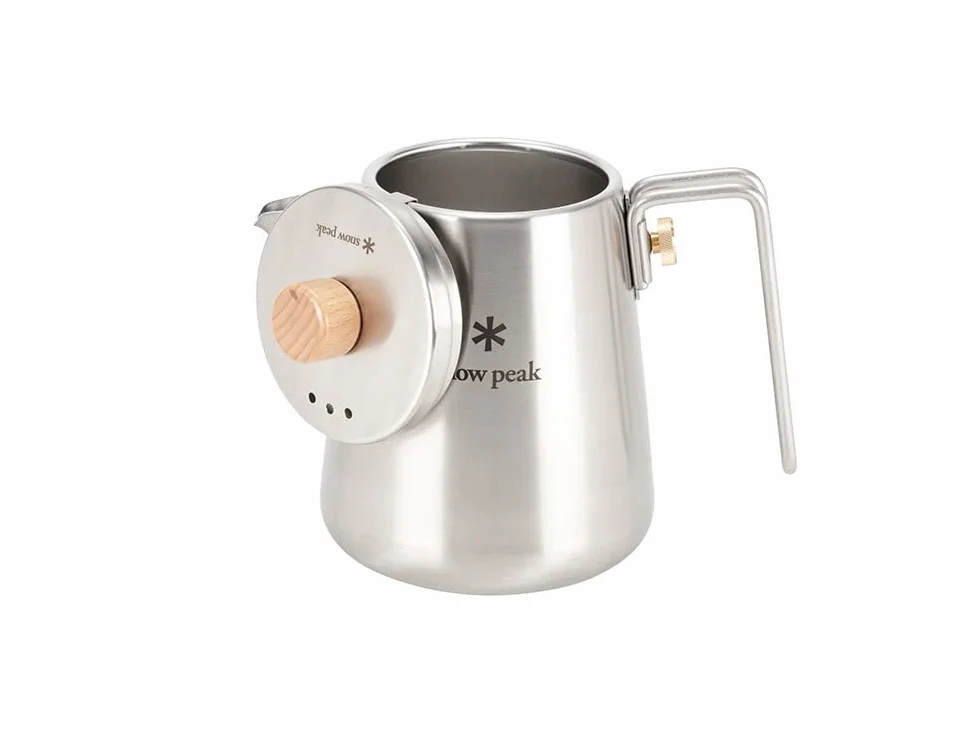 Snow Peak CS-115R czajnik polowy barista, stal nierdzewna, 1 litr, srebrny