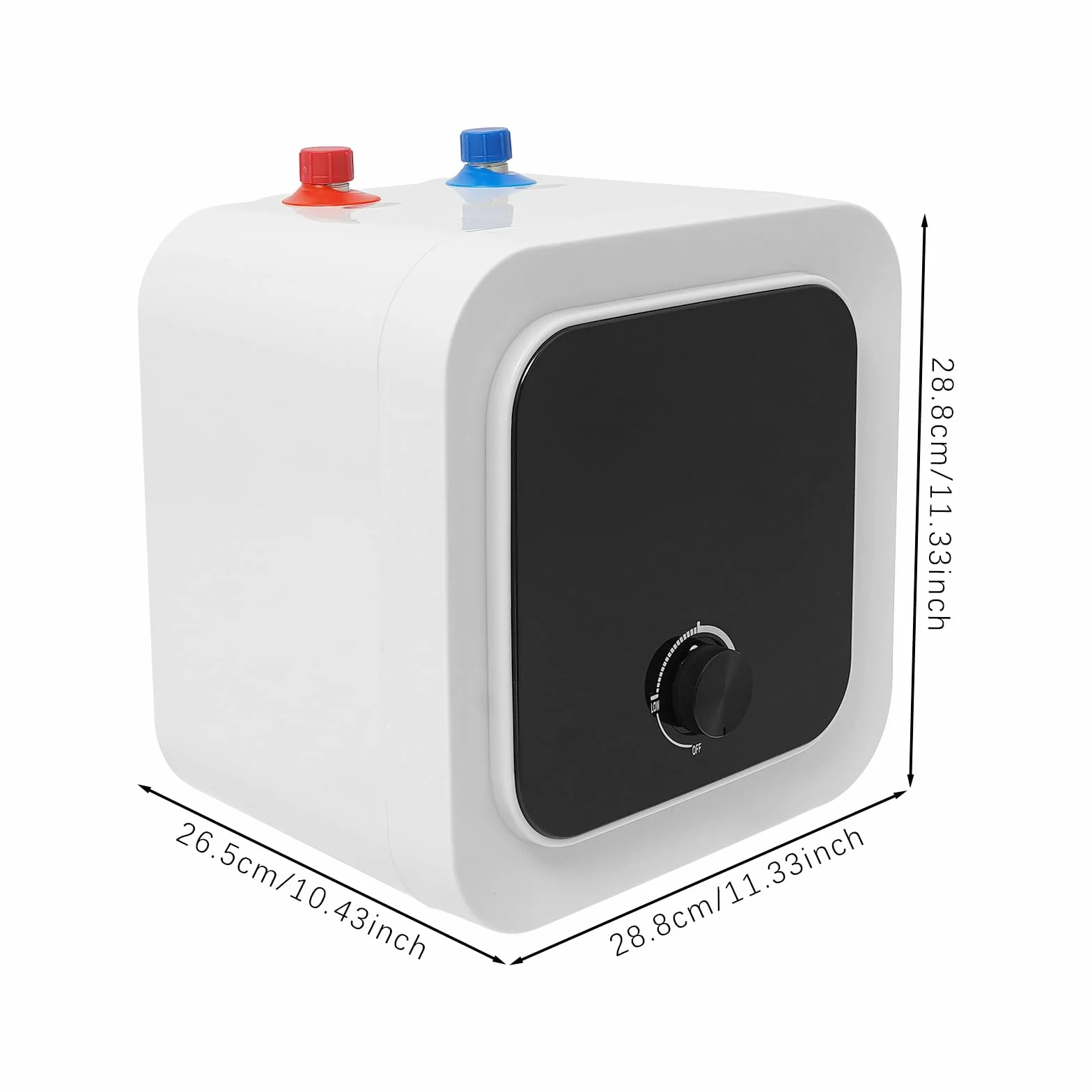 Elektroniczny podgrzewacz wody, 1500 W, 30-65°C, zbiornik ciepłej wody IPX4, bojler 0,75 MPa, bojler dolny 8 l, bojler ciepłej wody z 1 zaworem bezpieczeństwa, 1 wąż kropelkowy