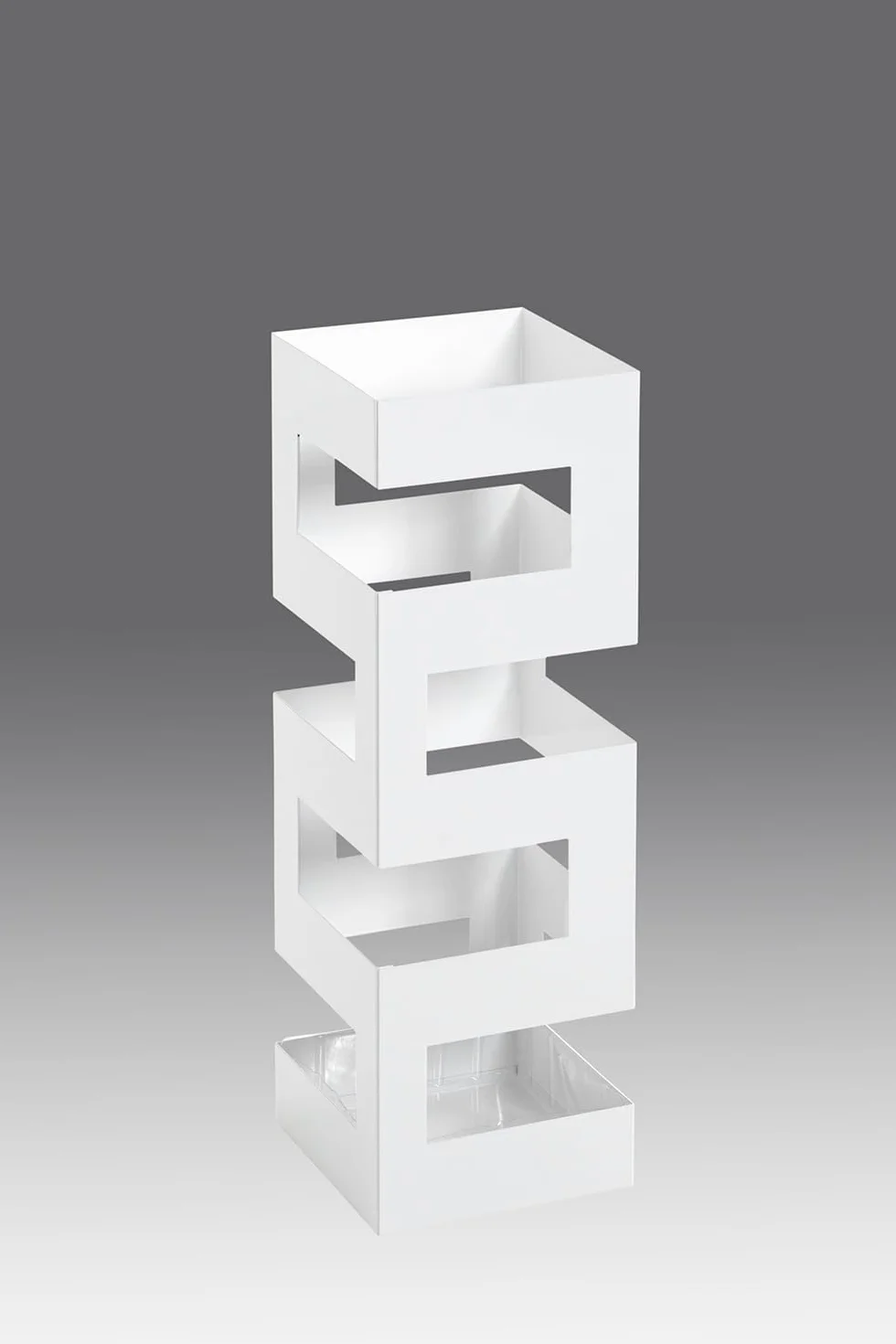 HAKU stojak na parasole metalowy biały 16x16x48 cm