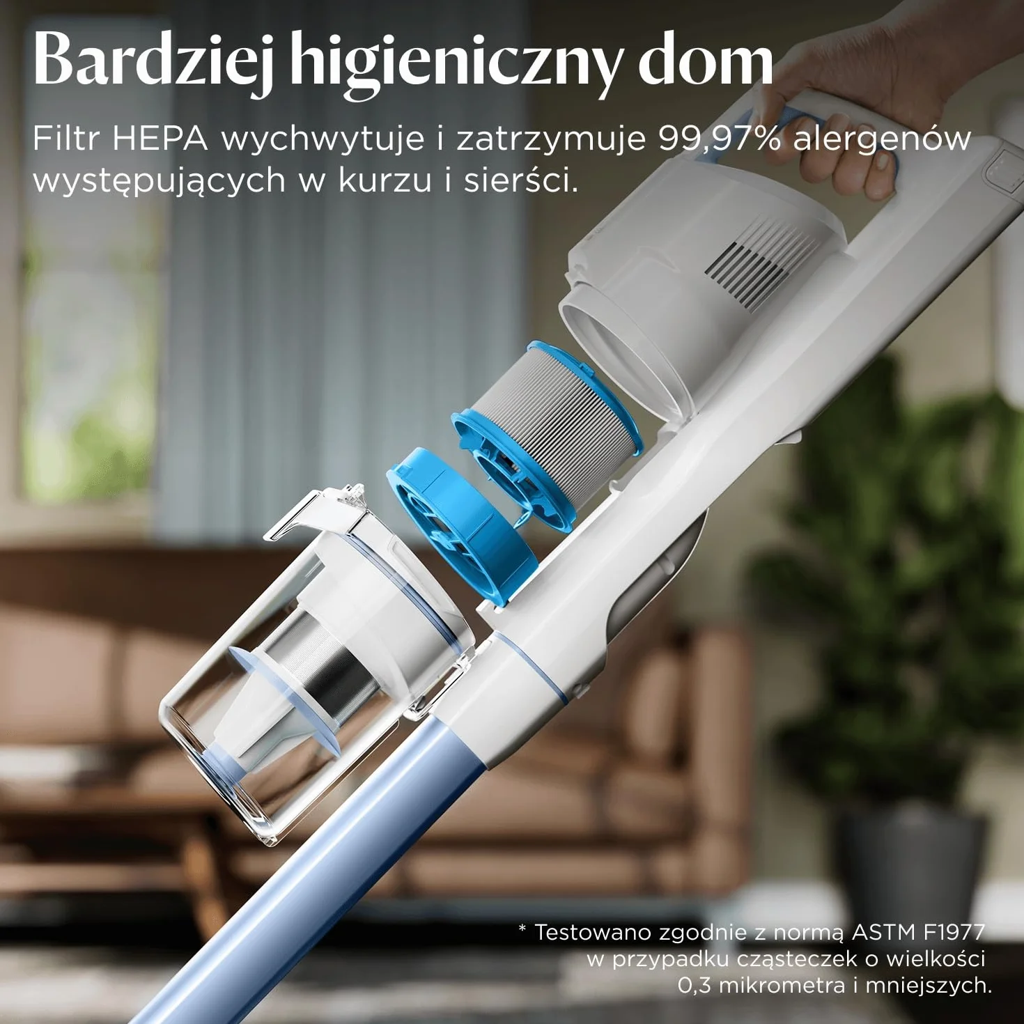 BISSELL PowerClean odkurzacz pionowy 3 w 1 200W HEPA 2000mAh 40min 4261N