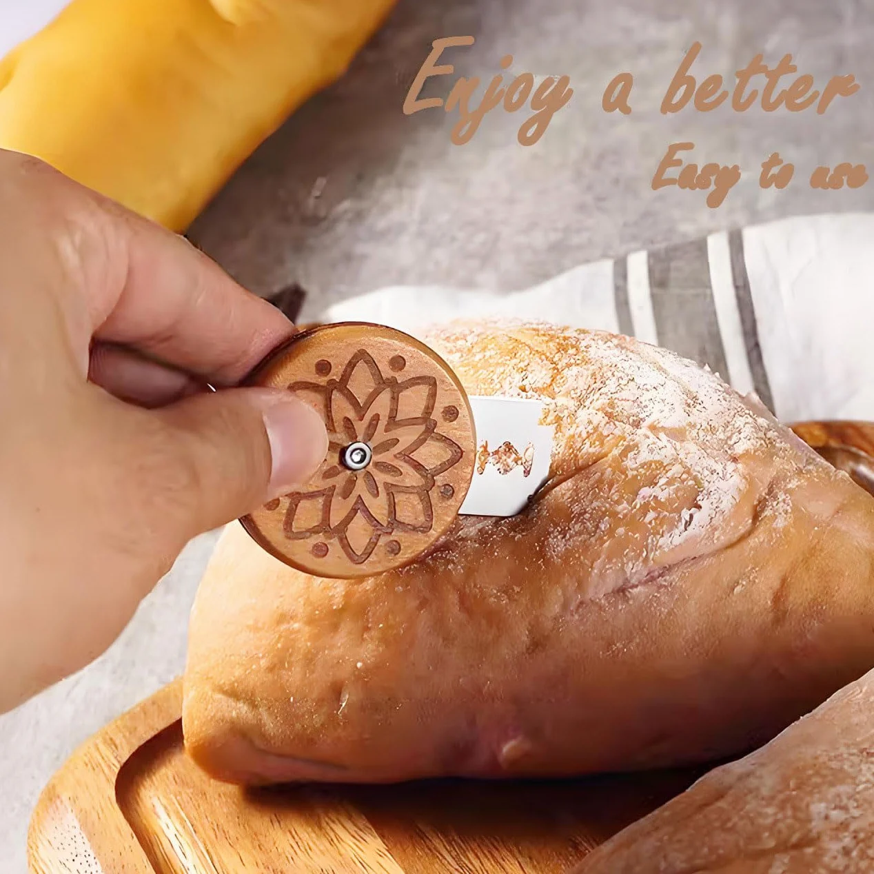 Nóż do krojenia chleba i ciasta, narzędzie do pieczenia ciasta kuchennego, majsterkowania, wzór lilii