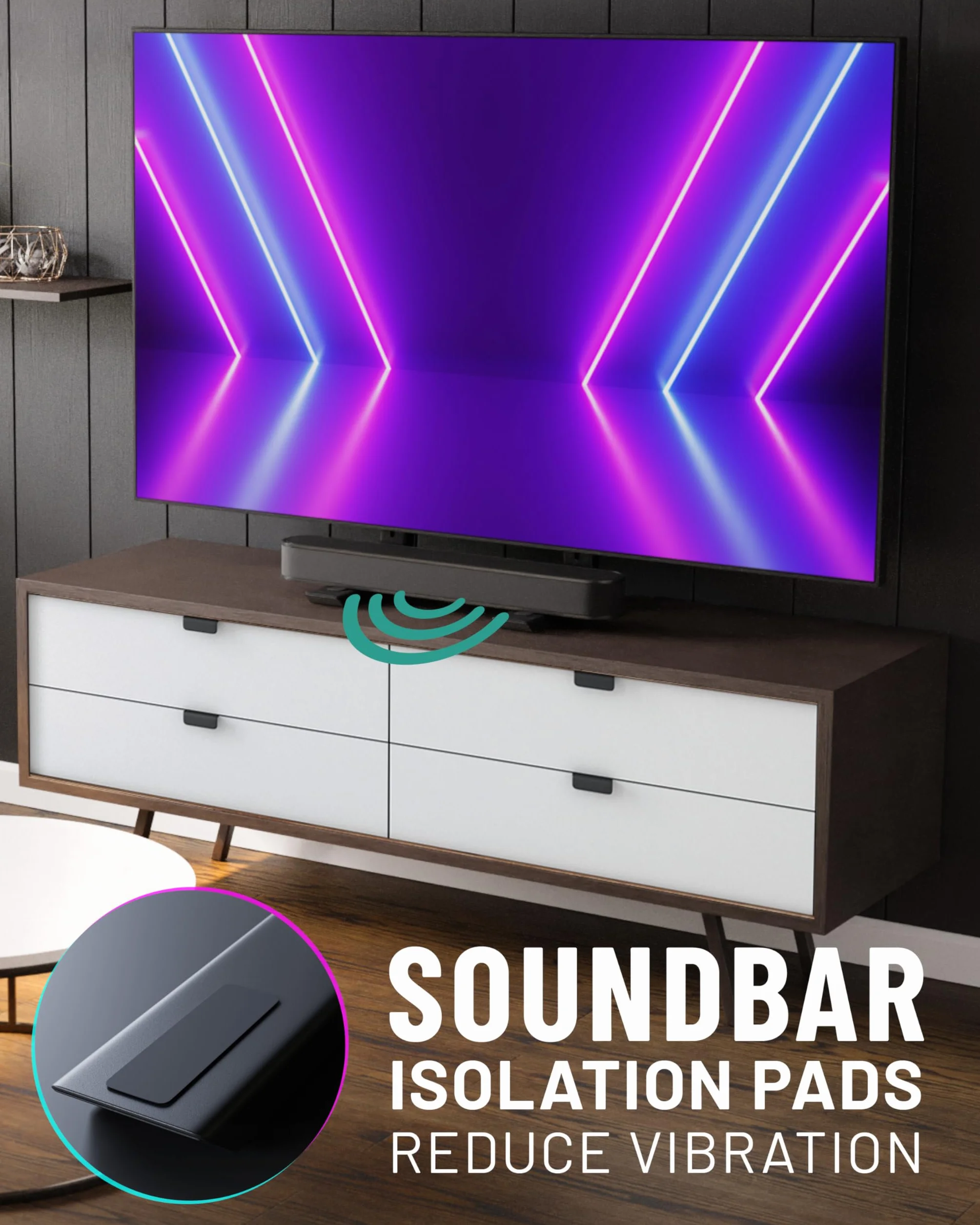 Echogear Uniwersalny duży stojak na telewizor – podstawa z regulacją wysokości do telewizorów do 195.6 cm – zapasowy stojak bez wahania działa z dowolnym telewizorem, w tym Vizio, TCL, Samsung i