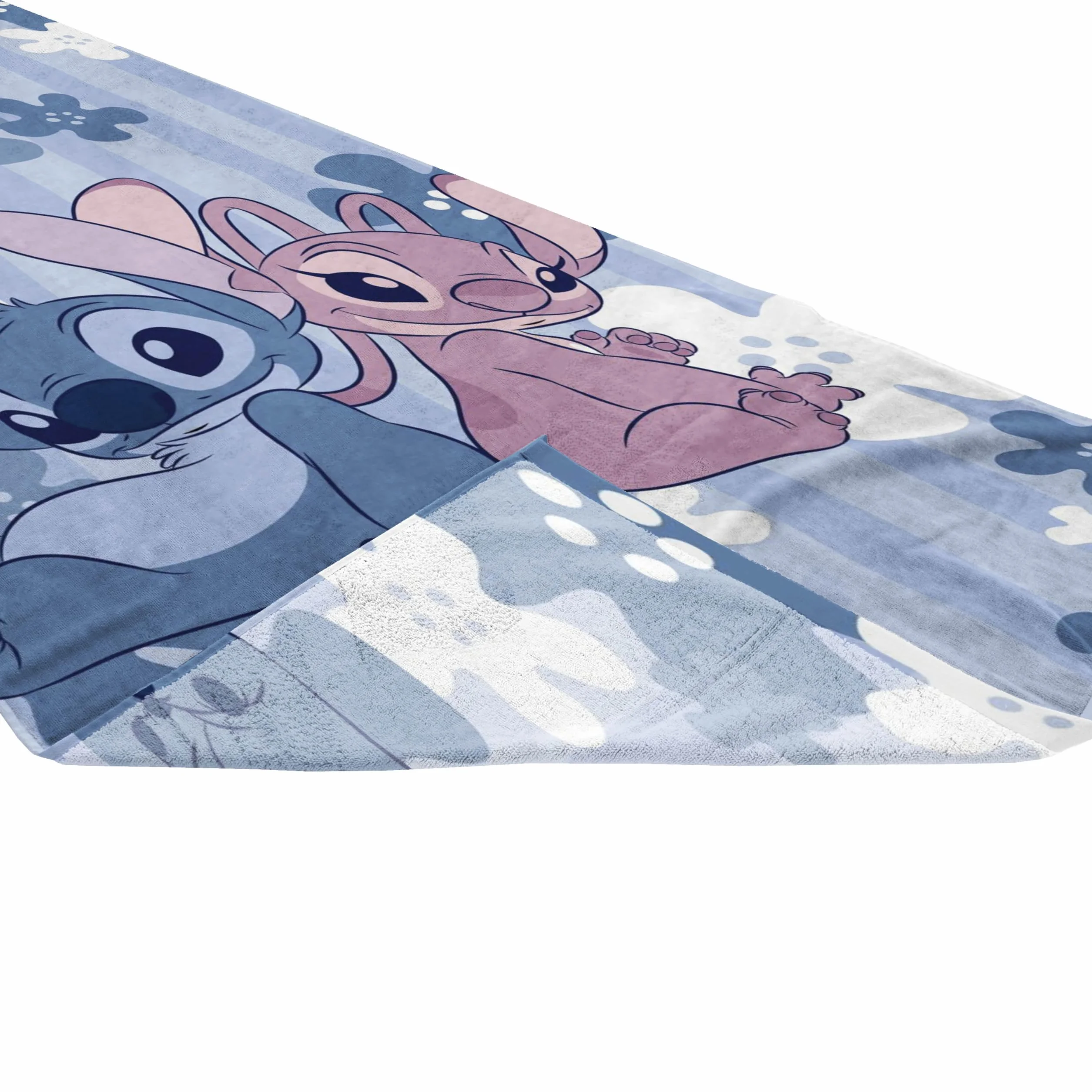 Jay Franco Kids Disney Lilo i Stitch 100% bawełniany ręcznik plażowy – 71 x 147 cm Super miękki ręcznik kąpielowy, basenowy i podróżny, oficjalny produkt licencjonowany, niebieski