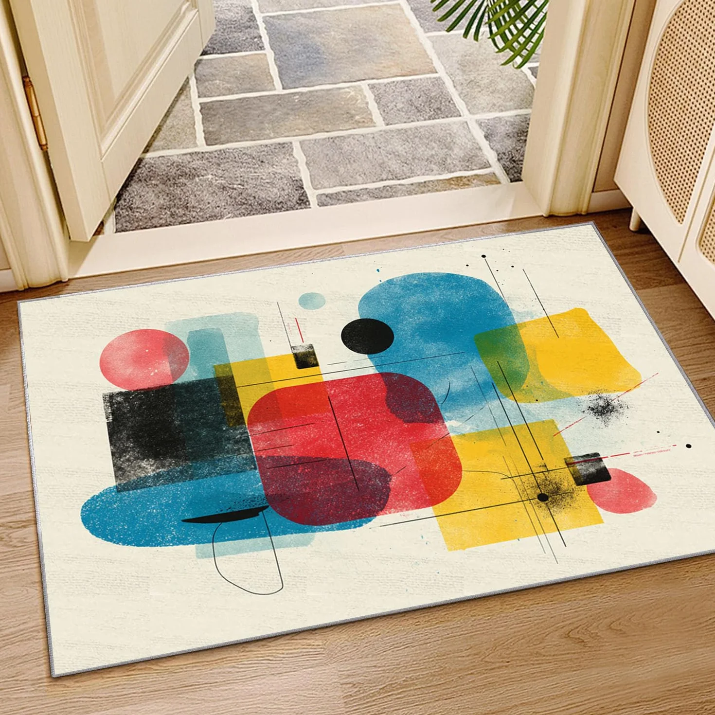 Kolorowy drukowany dywan do salonu zestaw kolorowych klocków dywan do salonu, sypialni dla dorosłych jadalnia biuro (wielokolorowy)-120x180cm