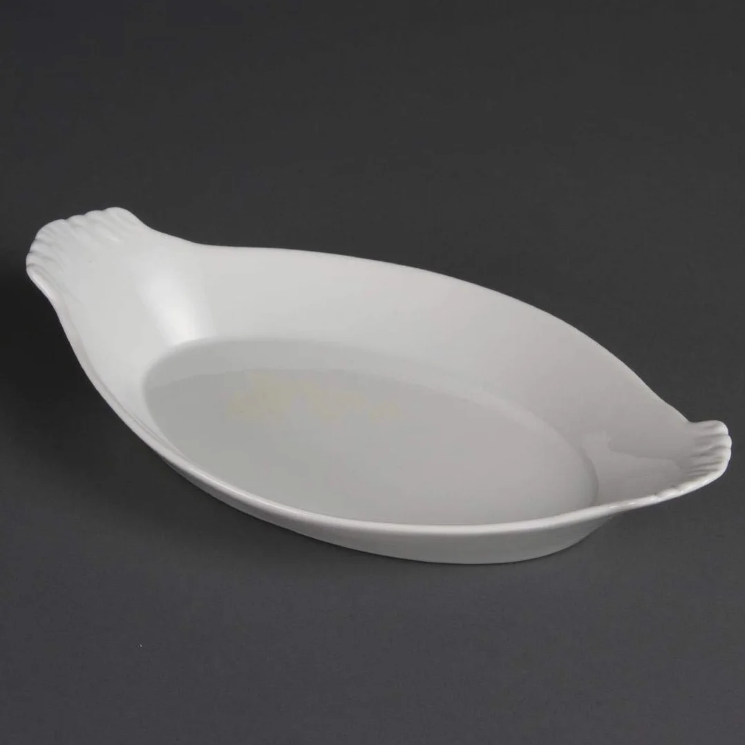 Olympia Weißwaren owalny półmisek z uszami, 320 x 177 mm, porcelana, 6 sztuk